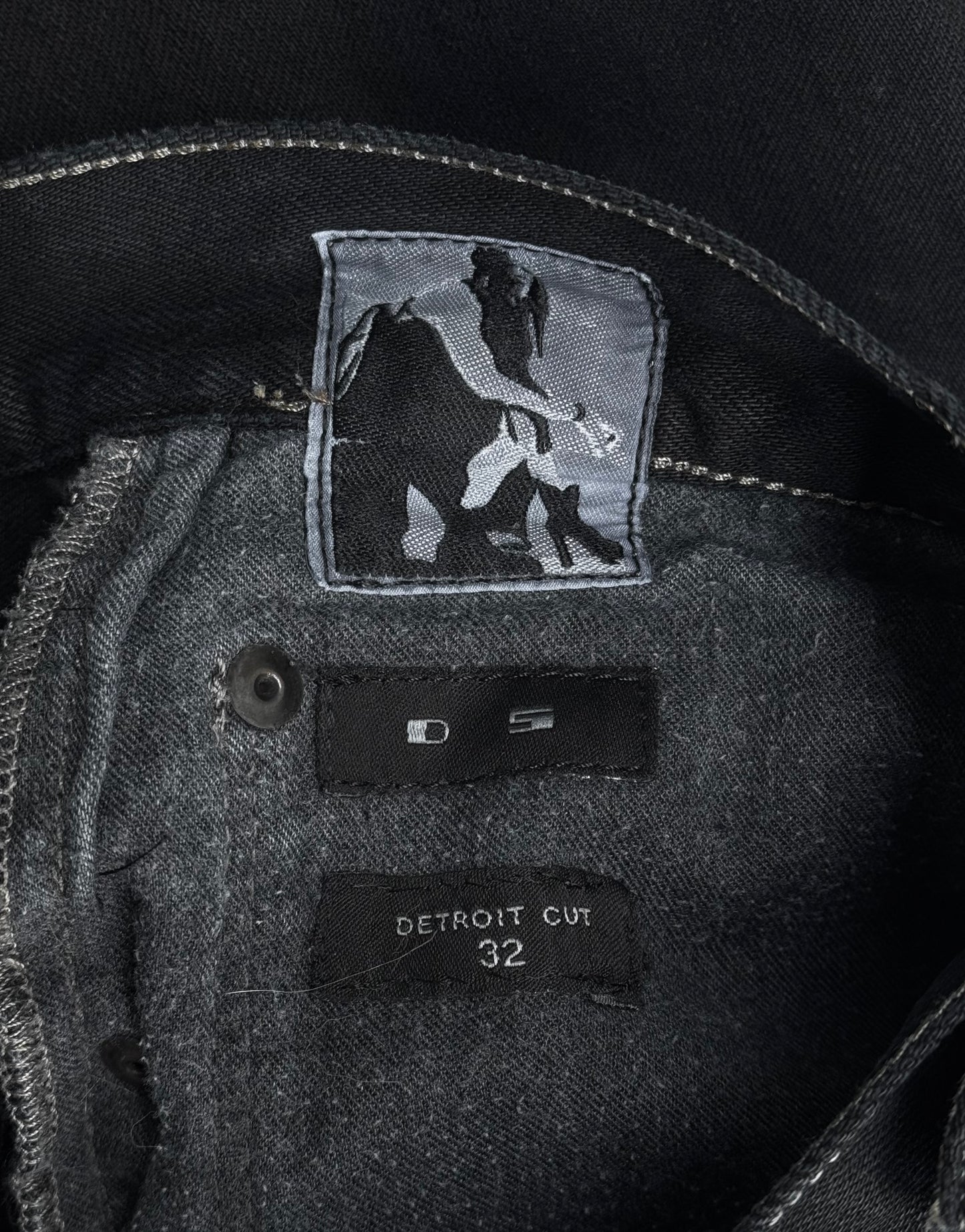 Rick Owens DRKSHDW AW10 “GLEAM” Distressed Black ‘Detroit Cut’ Skinny Denim