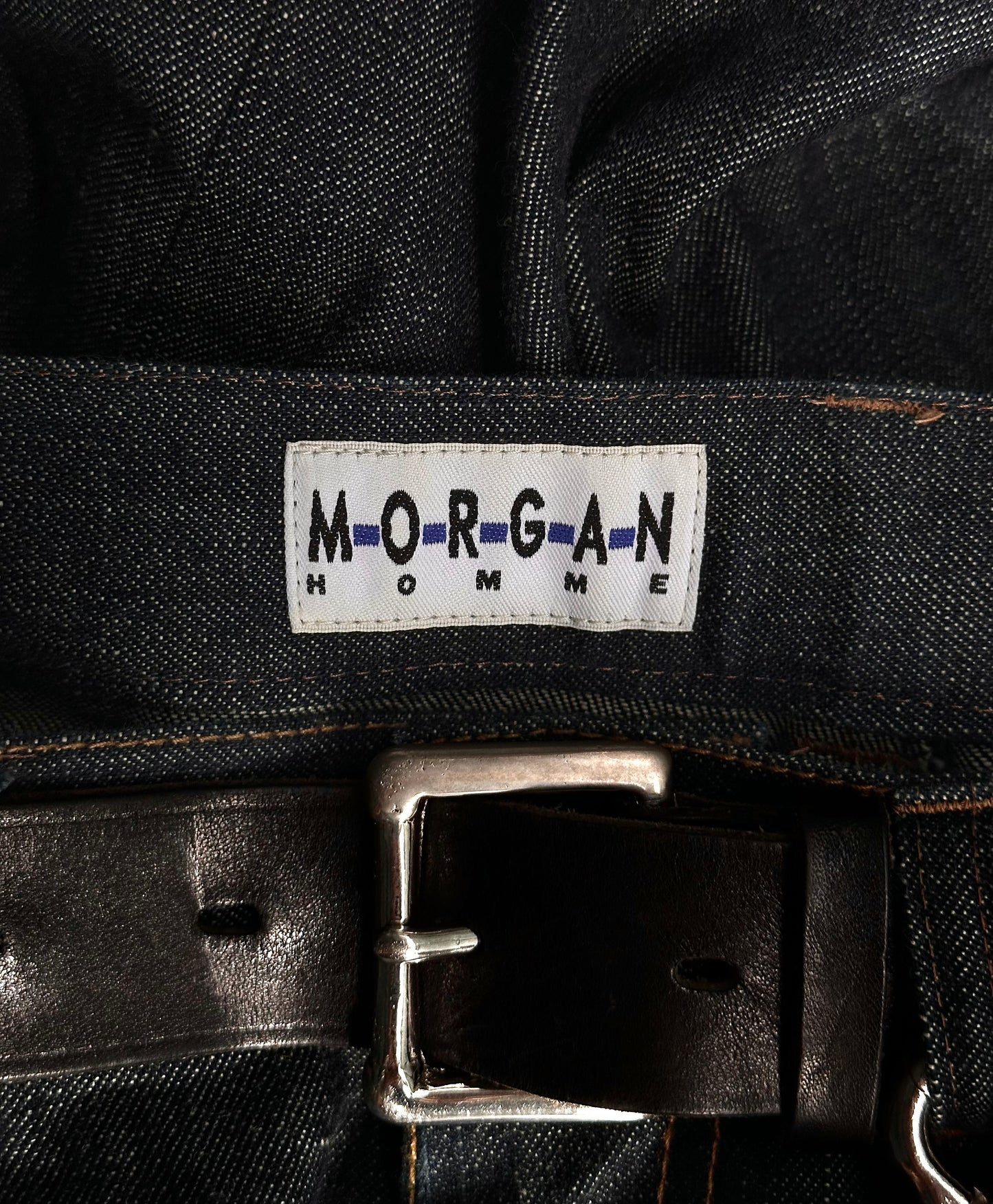 MORGAN HOMME Early 00s Zip Flare Denim