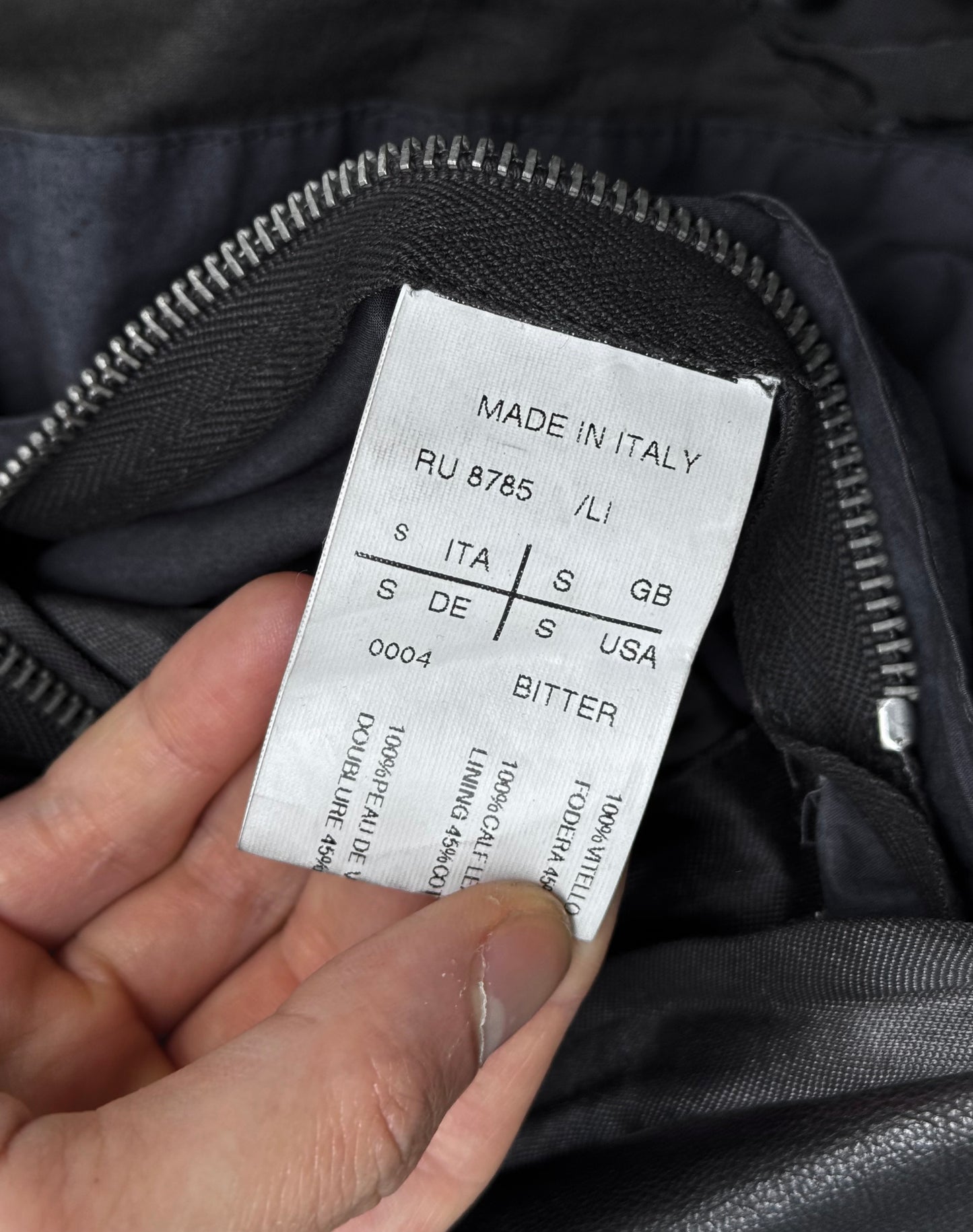 Rick Owens SS11 “ANTHEM” Light Calfskin Leather Scarf Collar Jacket