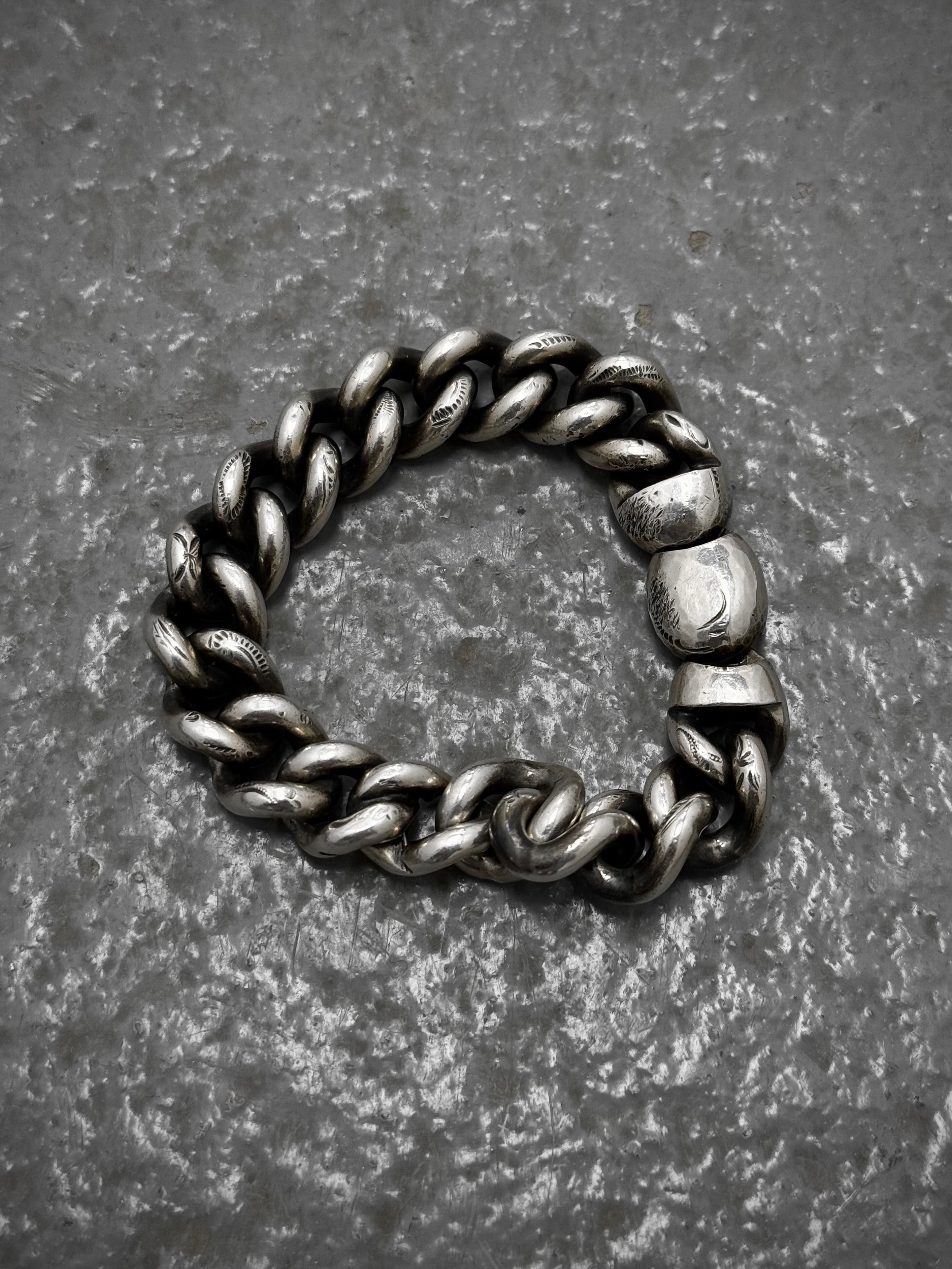 WERKSTATT:MÜNCHEN 2010s .925 Silver Heavy Curb Chain Link Bracelet