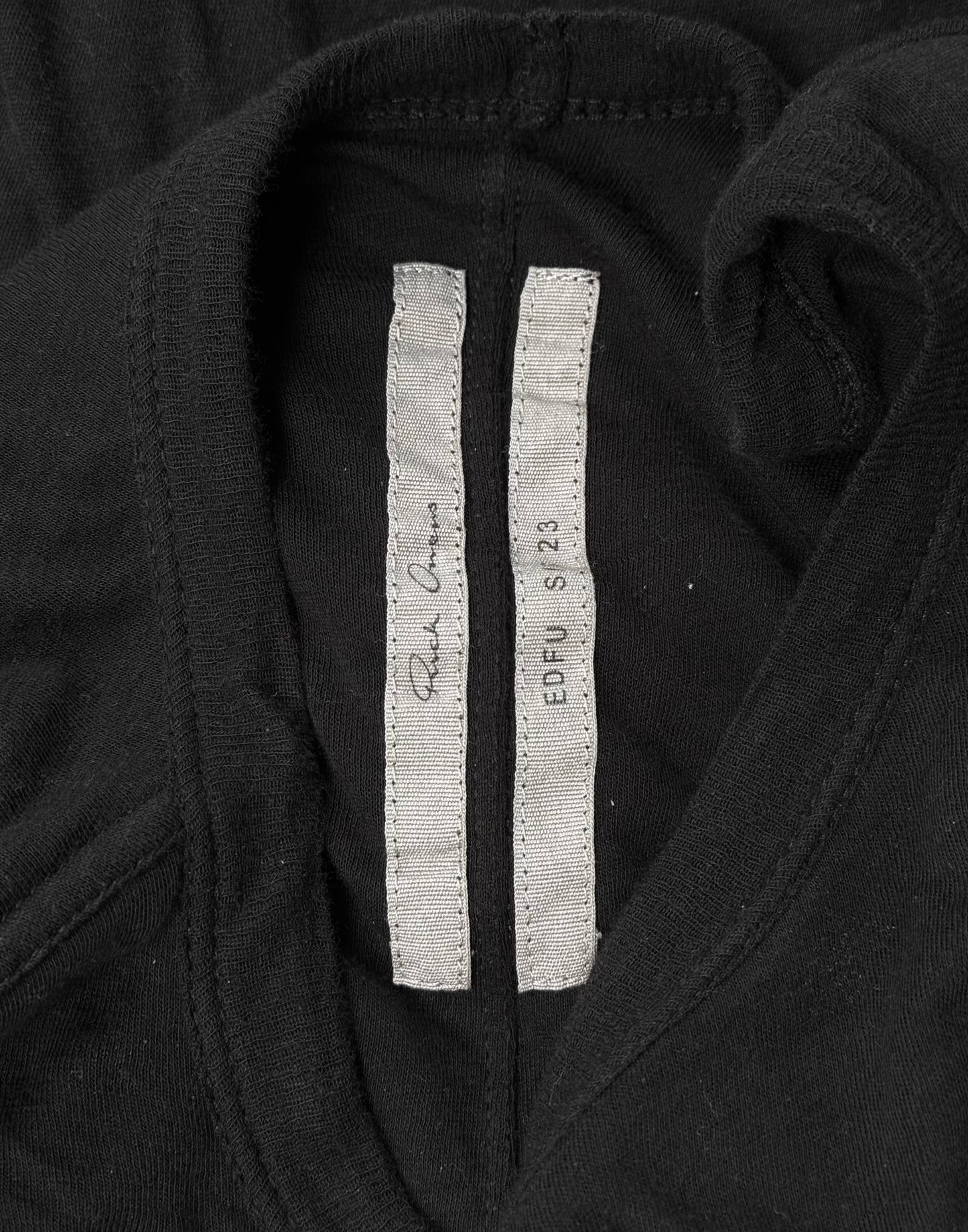 Rick Owens SS23 “EDFU” Black Double-layered Long-sleeves