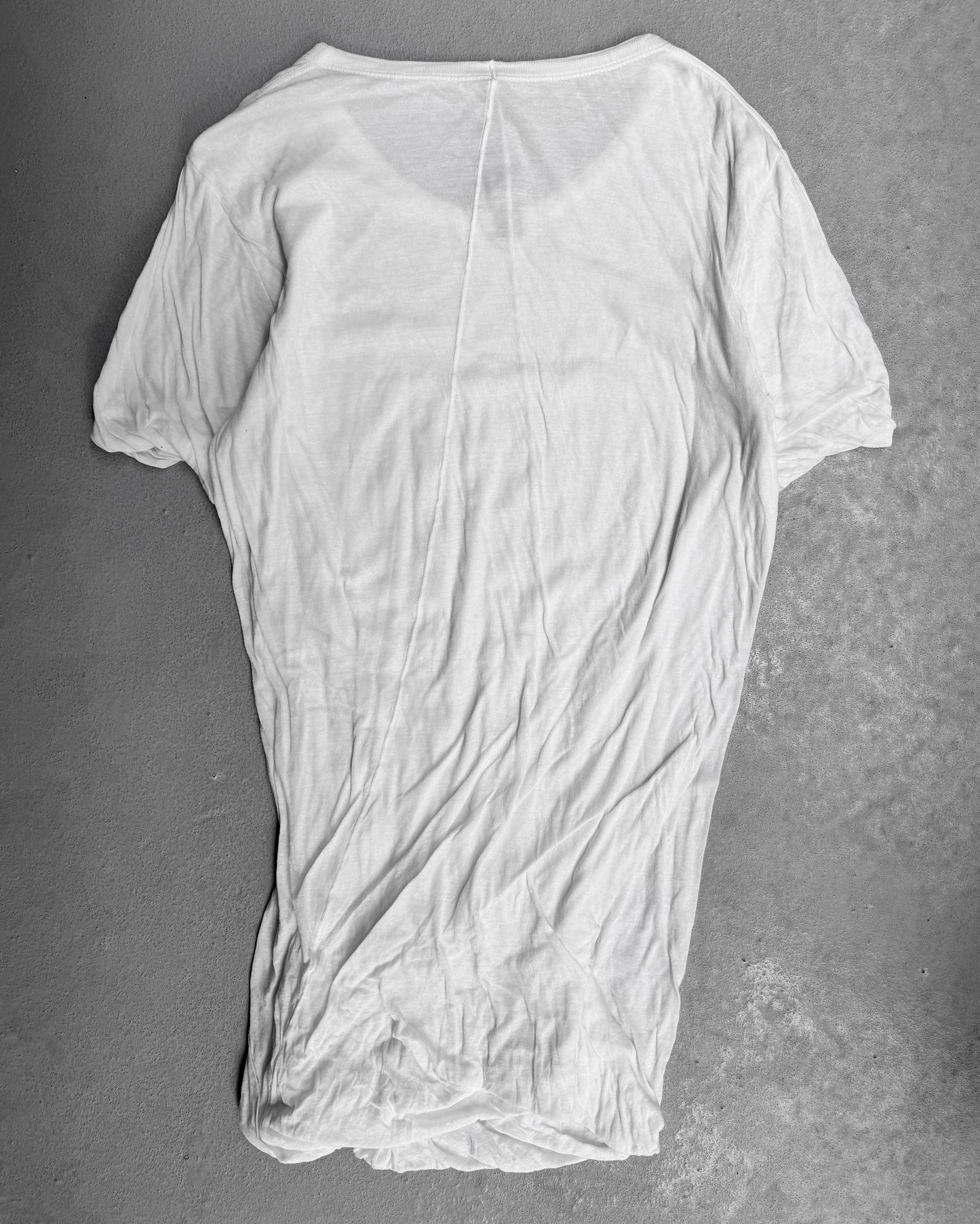 Rick Owens AW17 “GLITTER” White Double-layered T-shirt