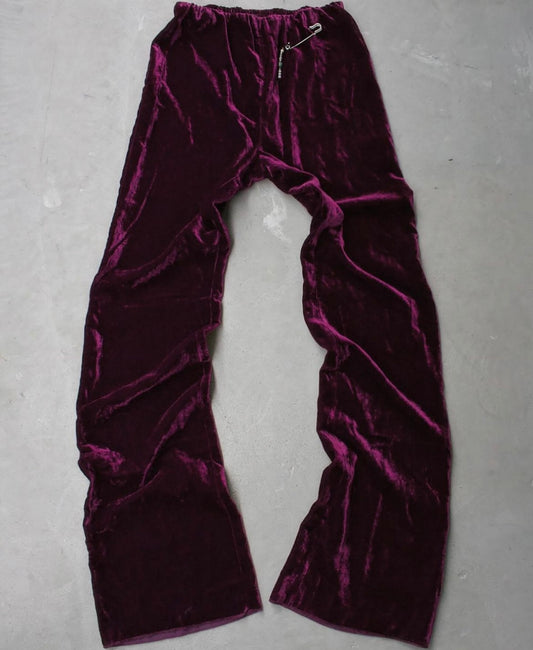 RAF SIMONS SS21 Crushed Velvet Flare Lounge Pants
