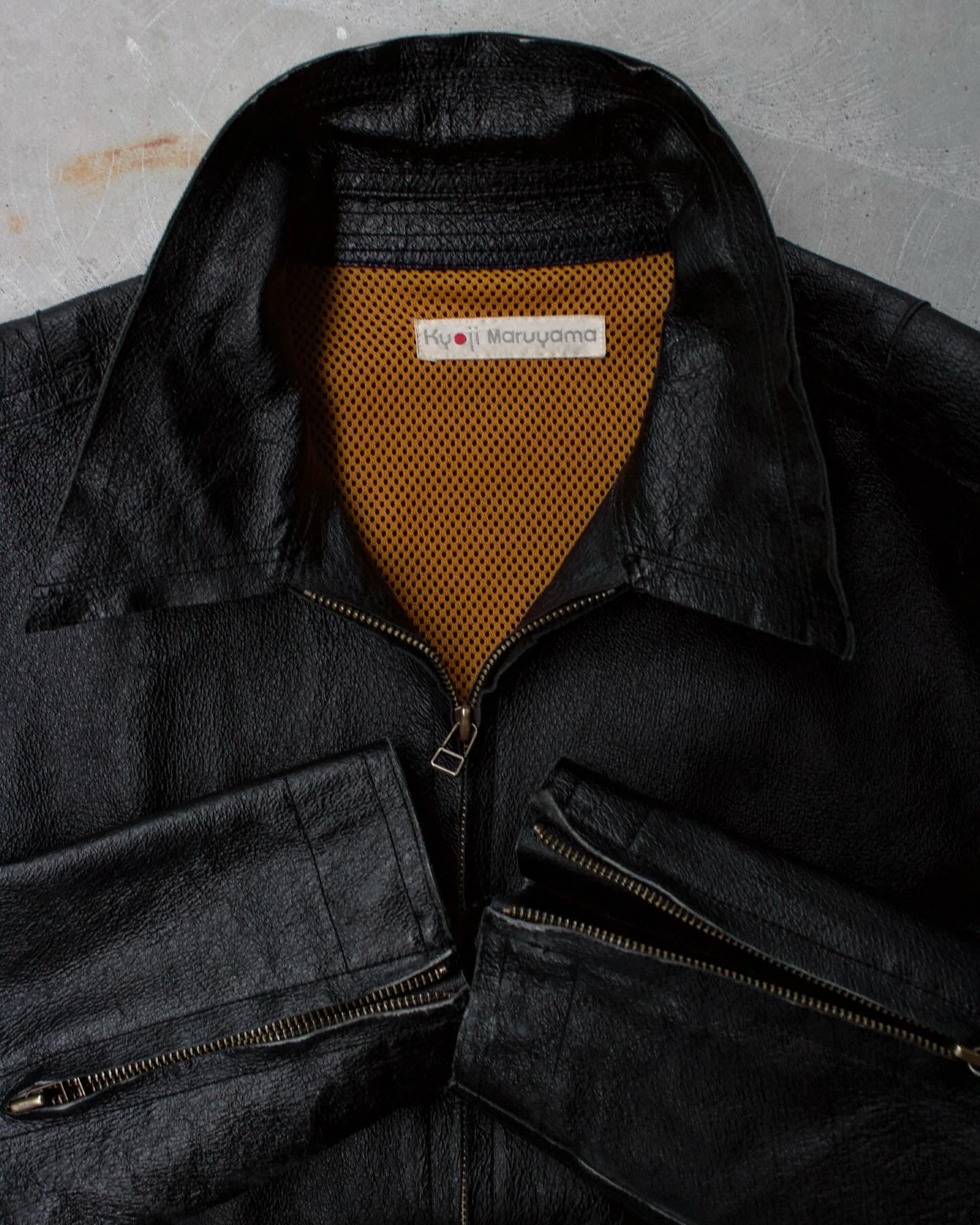 Kyoji Maruyama Early 00s Reconstructed Panel Cowhide Leather Jacket