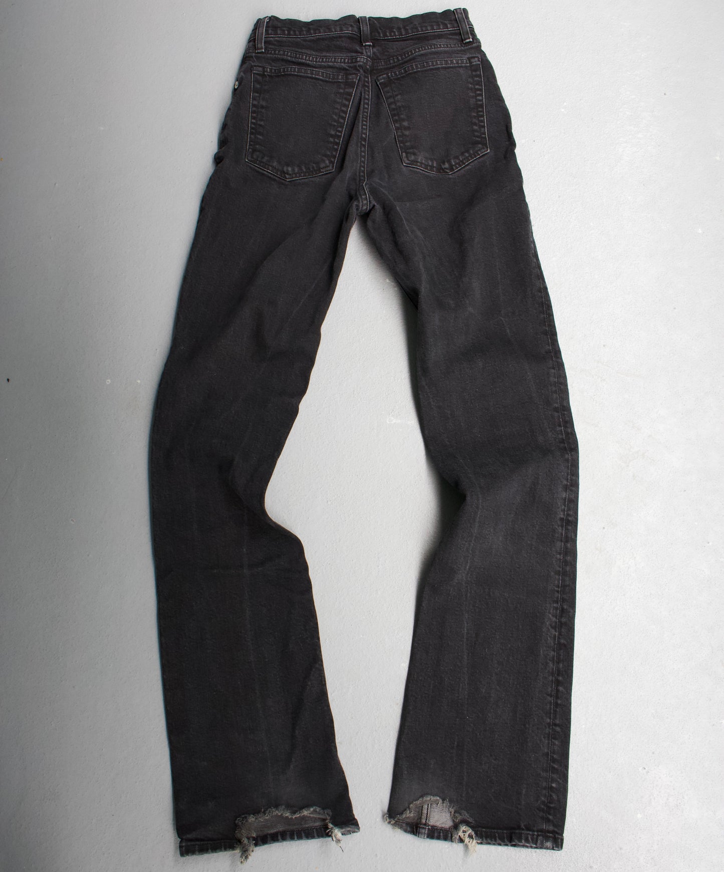 Helmut Lang Late 00s Extended Washed Grey Denim