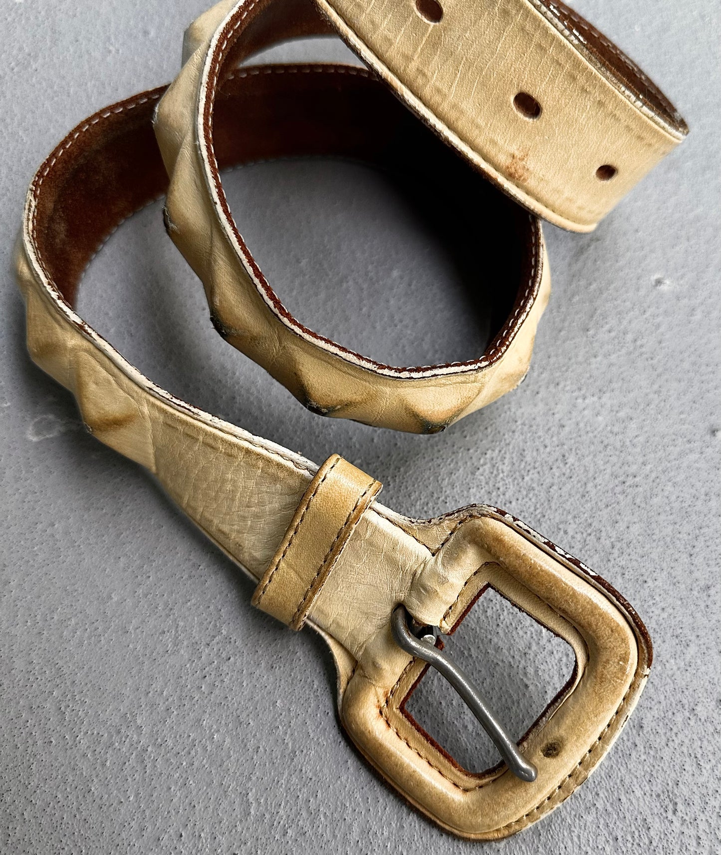 MiharaYasuhiro Early 00s Roasted Leather Belt