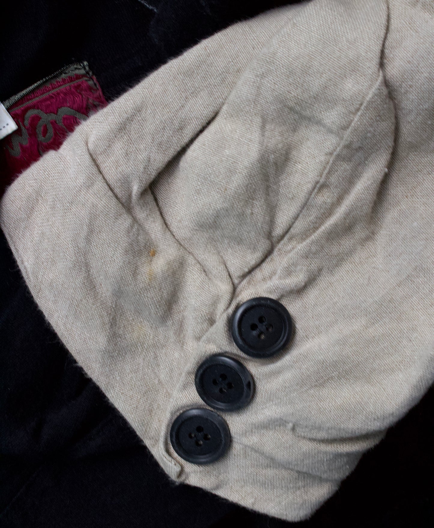 Christopher Nemeth Late 90s Hybrid Layered Linen Long-sleeve