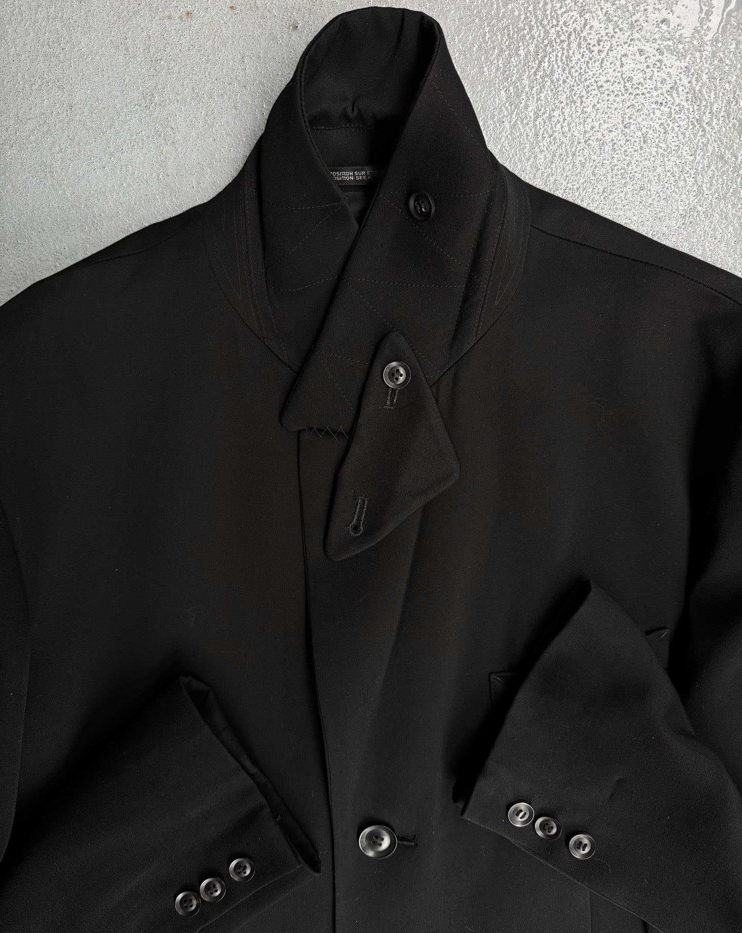 Yohji Yamamoto AW20 ‘ARE YOU LONESOME TONIGHT?’ Graphic Wool Doctor Coat