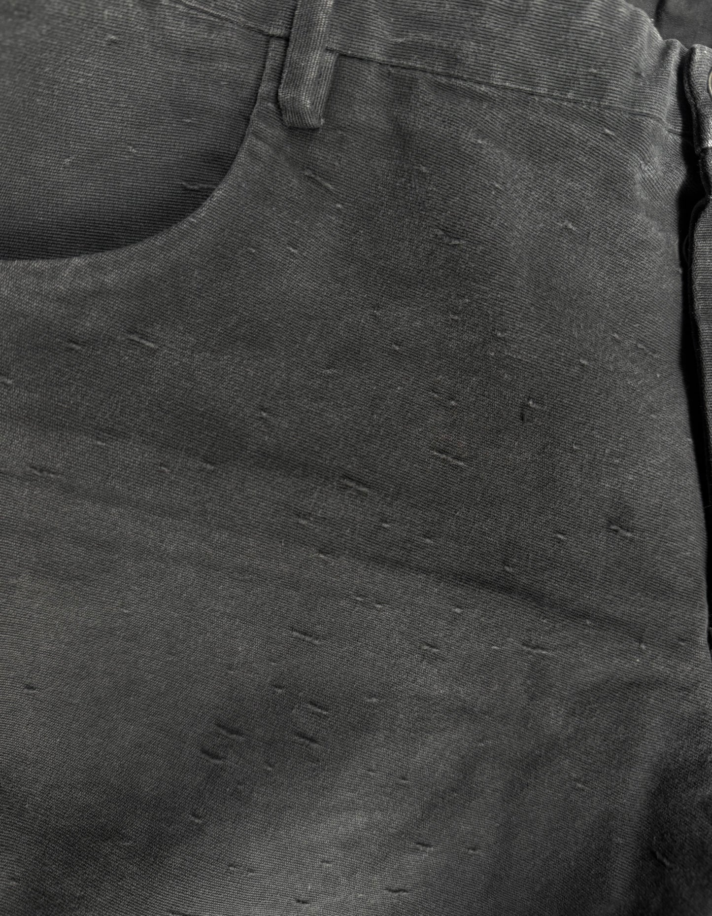 Label Under Construction Charcoal Grey Frayed Hem Trousers