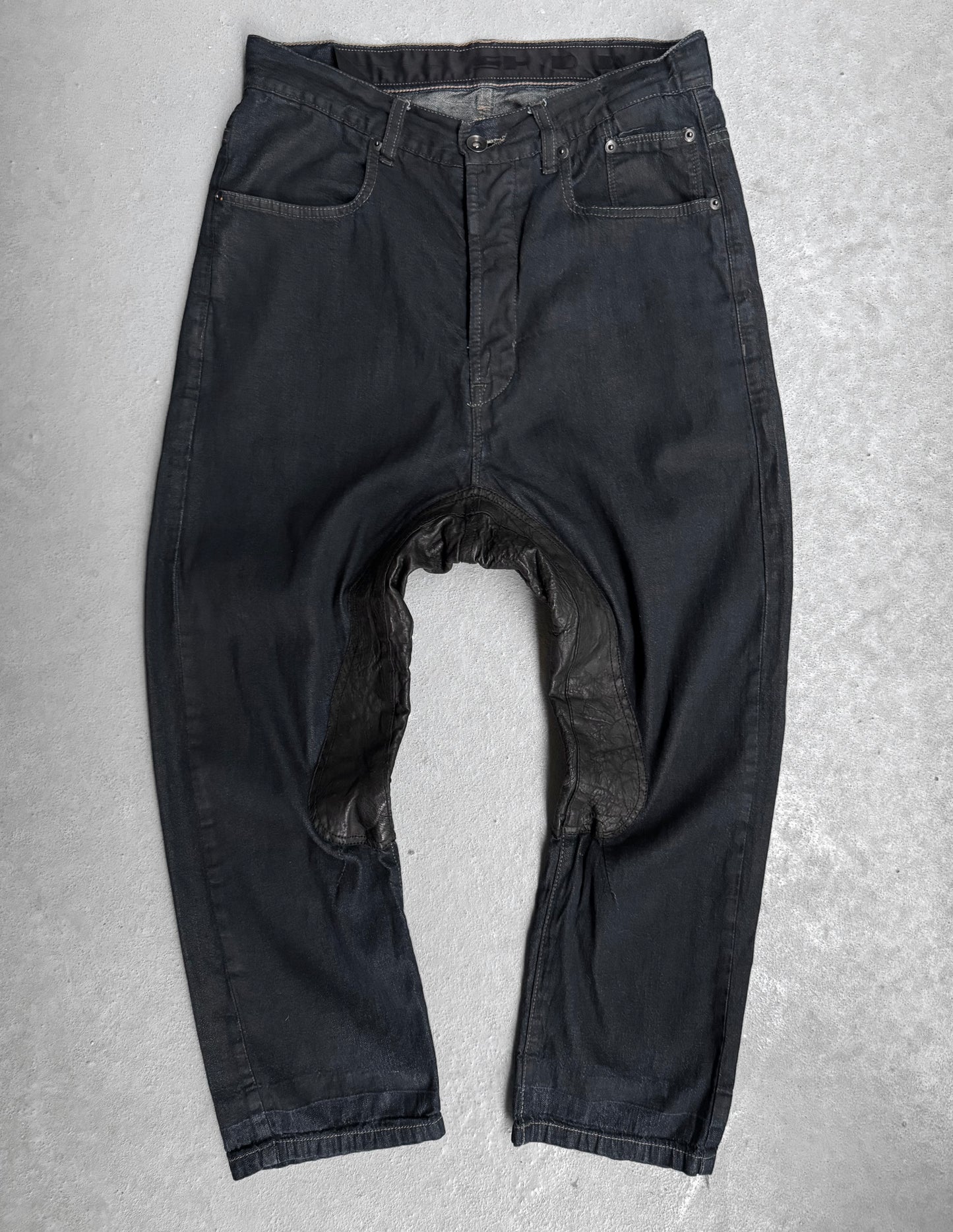 Rick Owens DRKSHDW AW11 “LIMO” Leather Insert Panel Denim