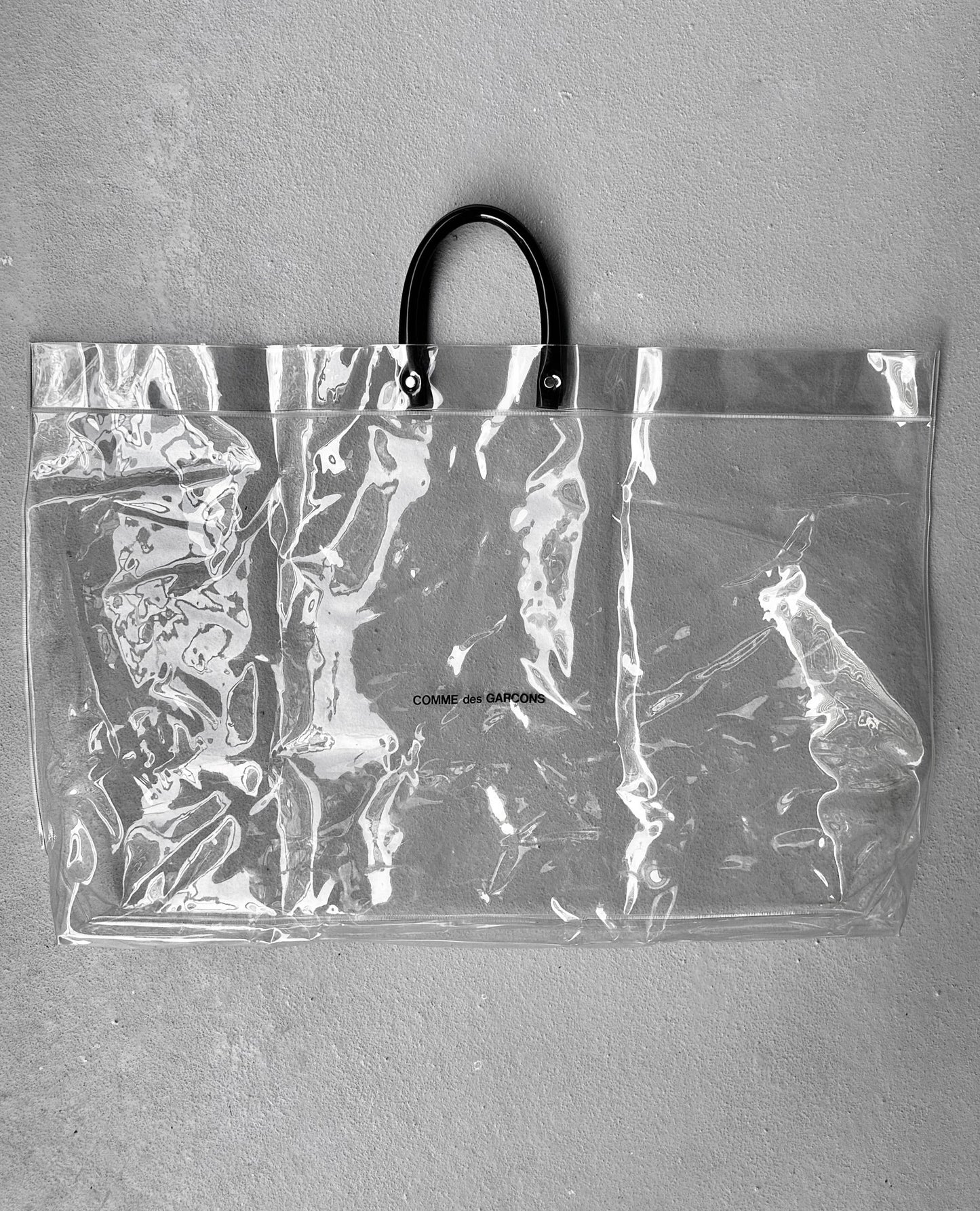 COMME des GARÇONS PVC Vinyl Logo Tote Bag