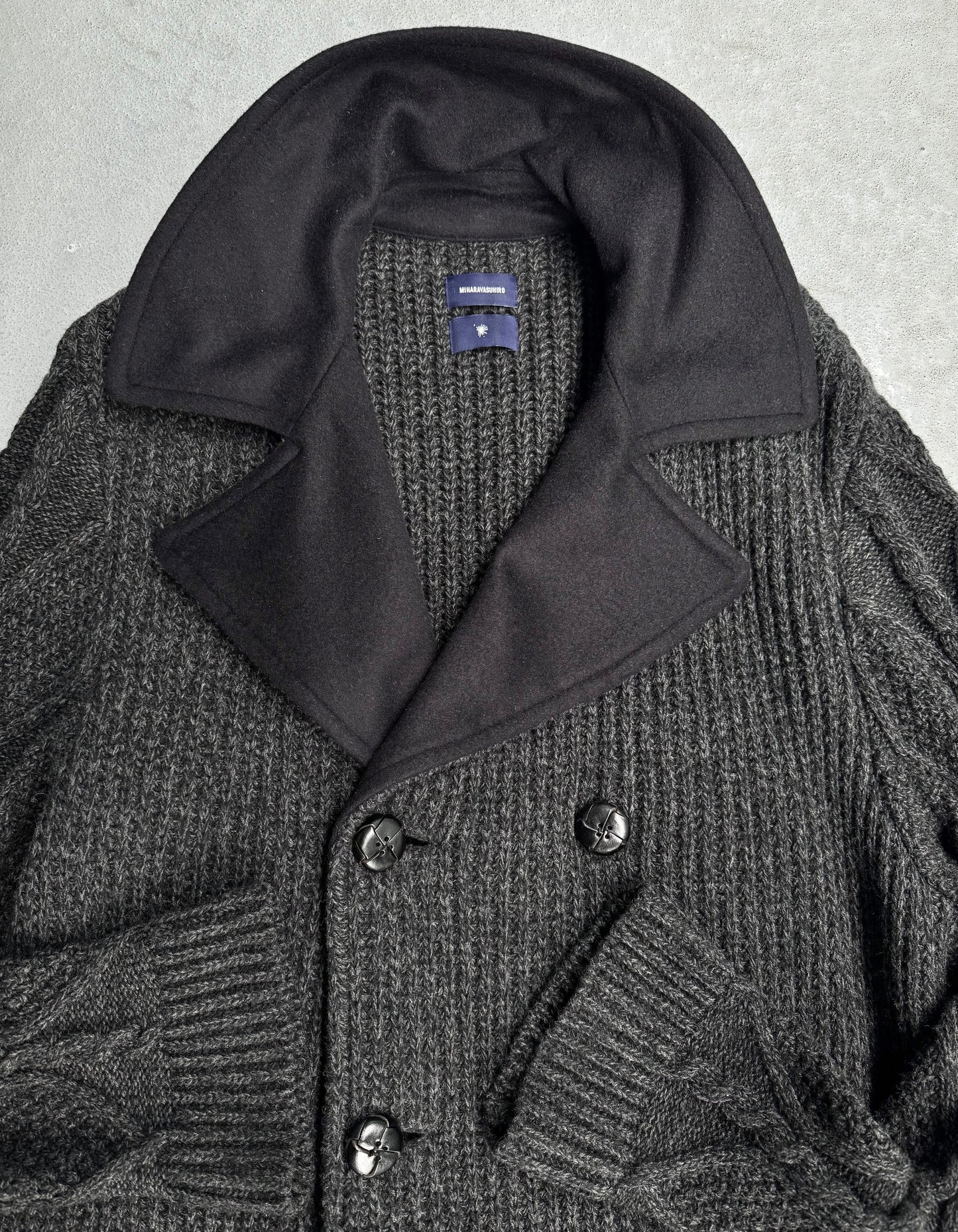 MiharaYasuhiro AW14 Heavy Cable-Knit Cashmere Coat