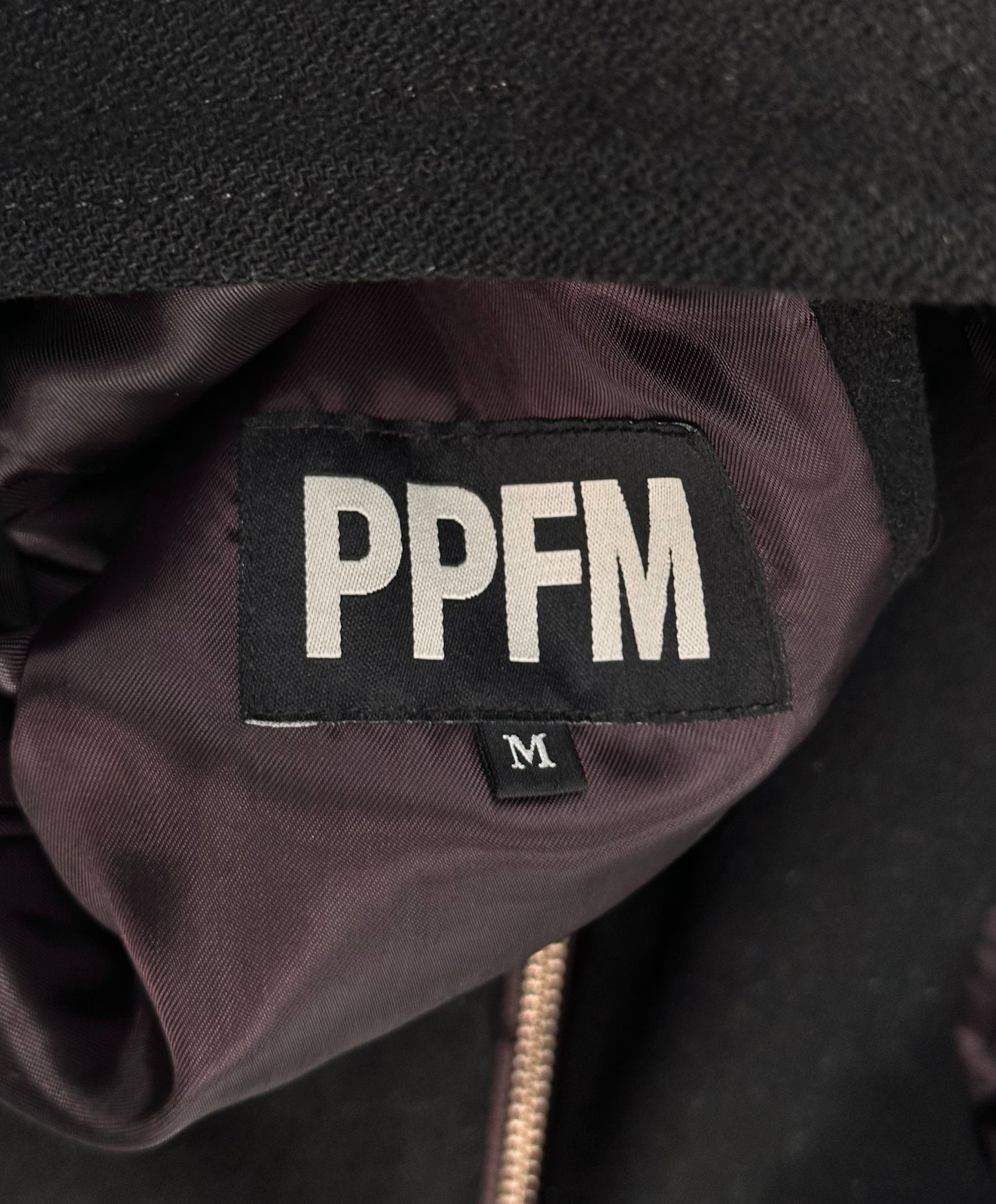 PPFM Early 00s ‘Napoleon’ Zip-up Black Military Wool Jacket detail | DRIEW GARMENTS