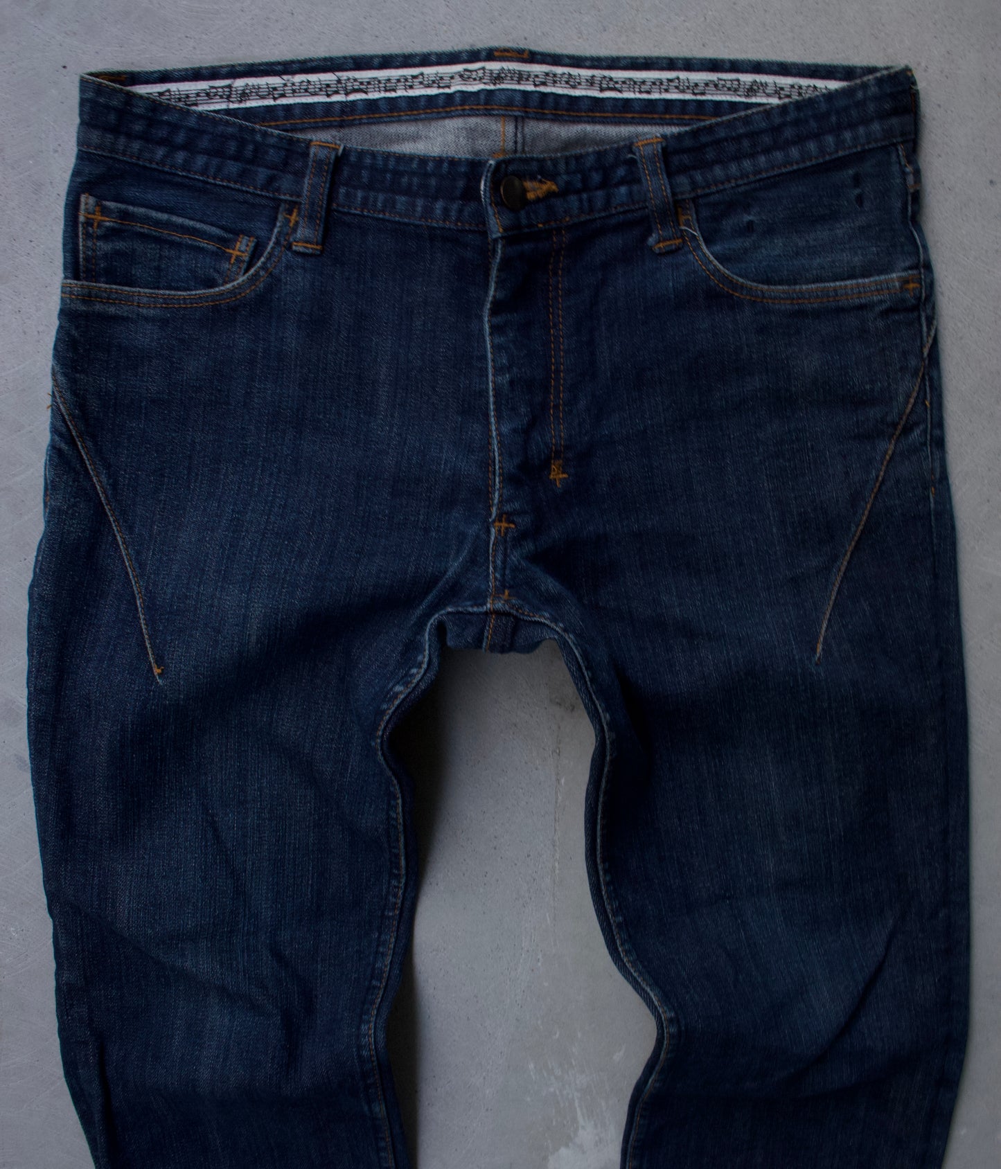 Number (N)ine Early 00s Music Note Tapered Denim