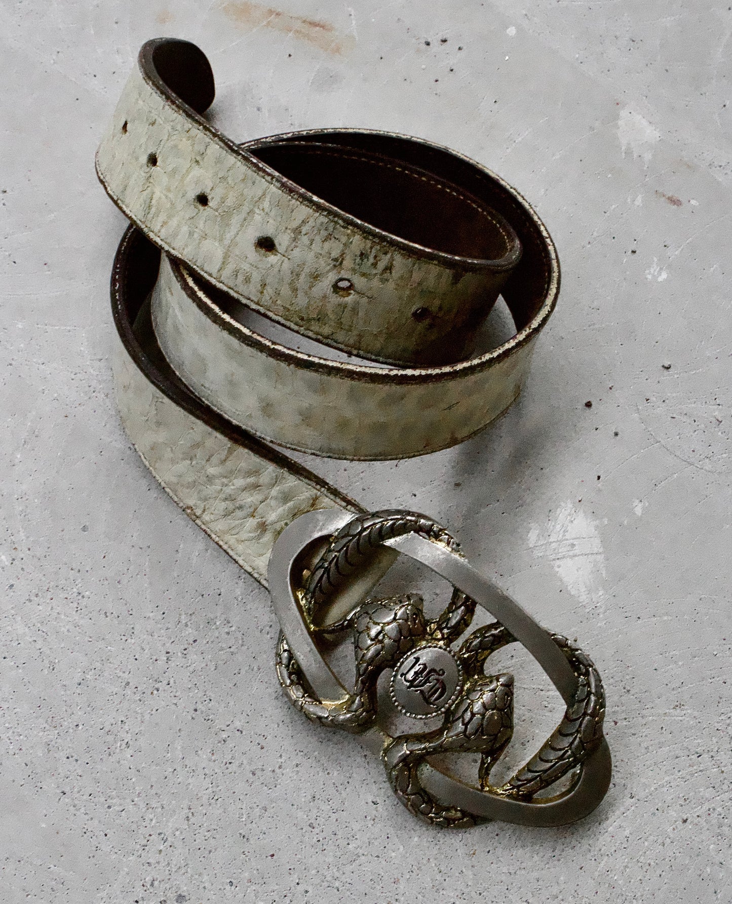 Tornado Mart Early 00s Western Snake Buckle Embellishment Belt