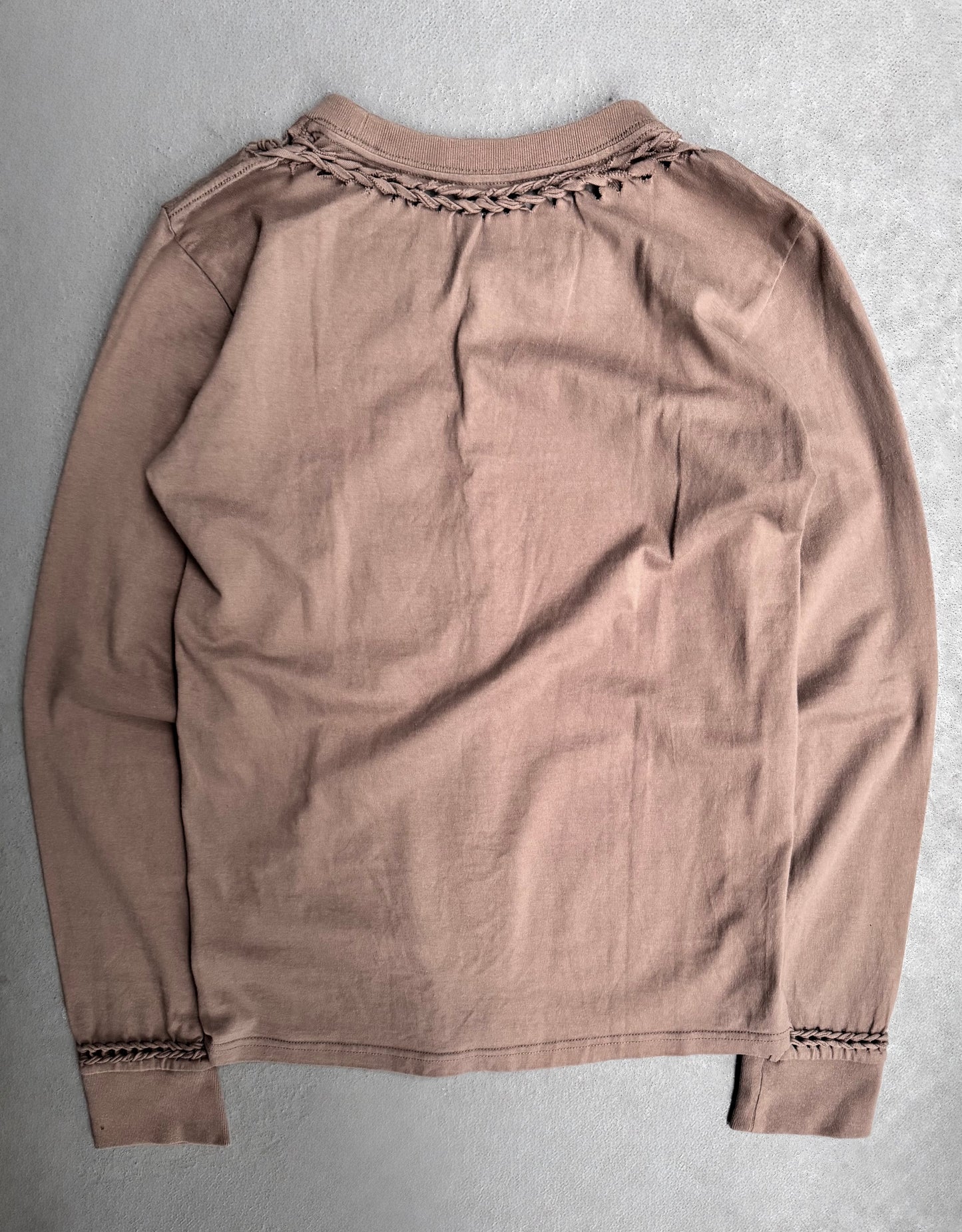 Number (N)ine SS07 “About A Boy” Braided Cutout Dark Beige Long-sleeves