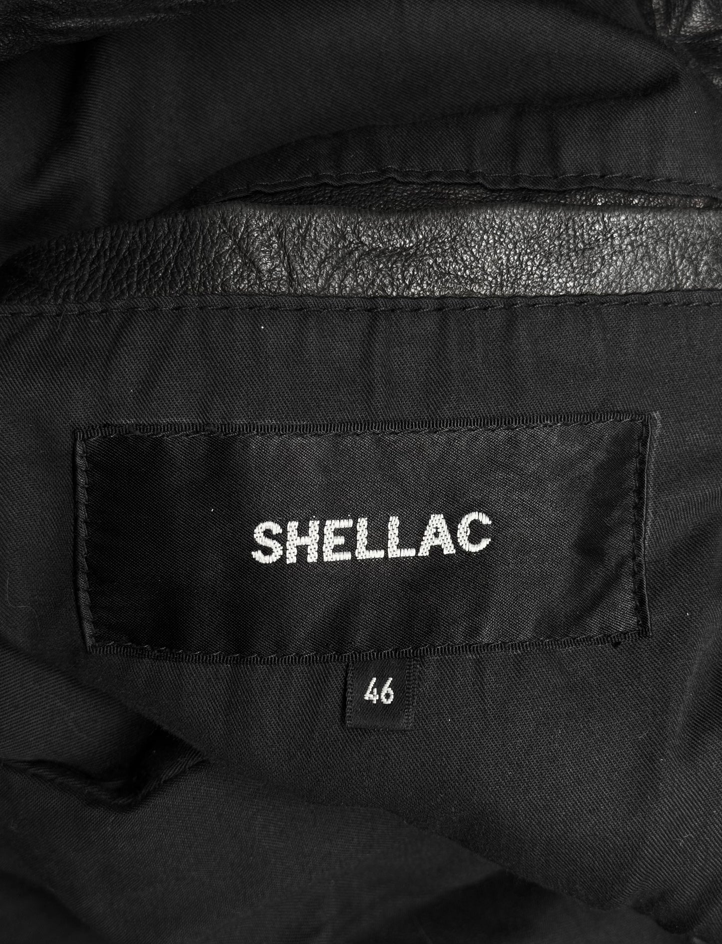 SHELLAC Early 00s Distressed Lambskin Leather Multi-zip Rider Jacket