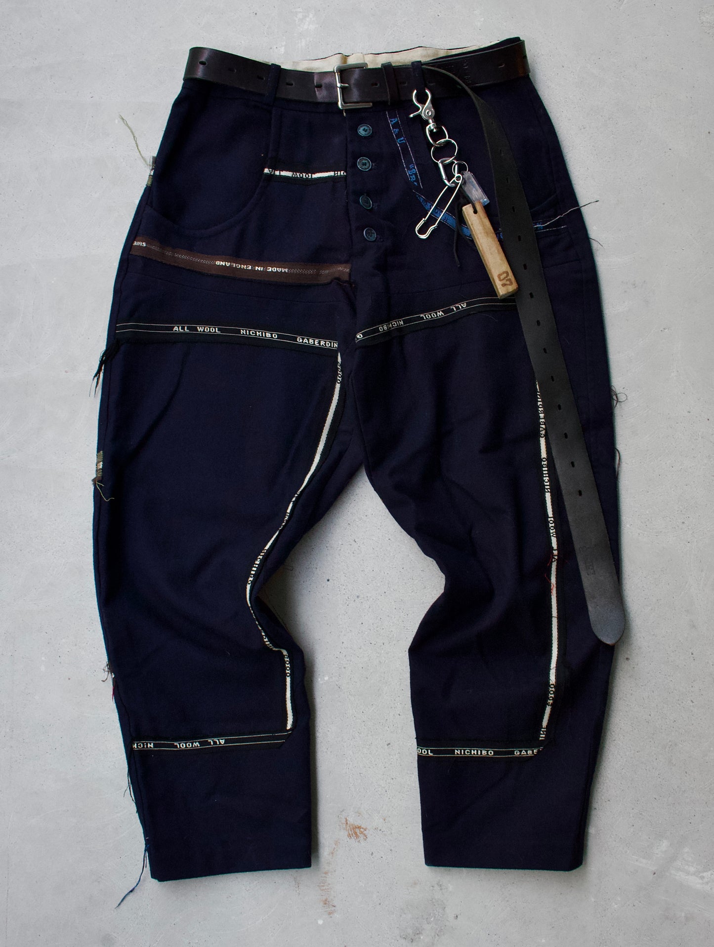 Christopher Nemeth Vintage 80s Tape Yarn Cropped Trousers