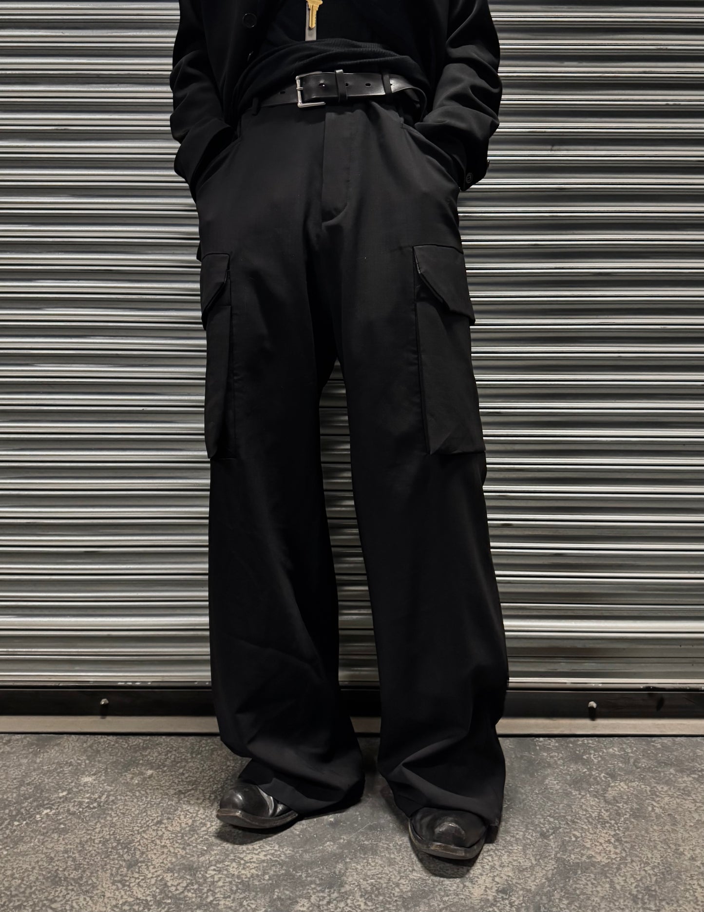 Rick Owens SS17 “WALRUS” Wide Leg Wool Cargo Pants