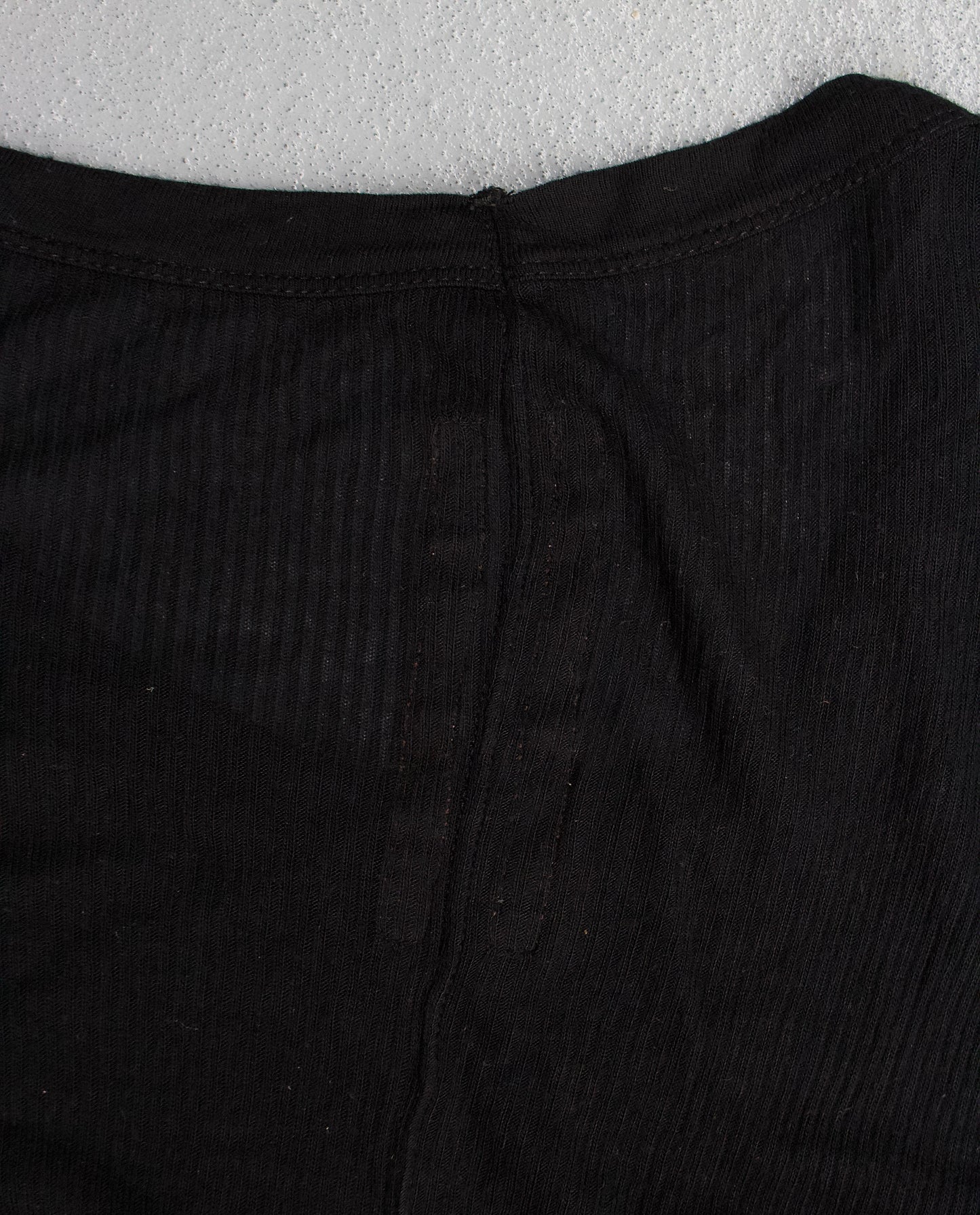Rick Owens AW12 “MOUNTAIN” Black Ribbed Asymmetrical Long-sleeves