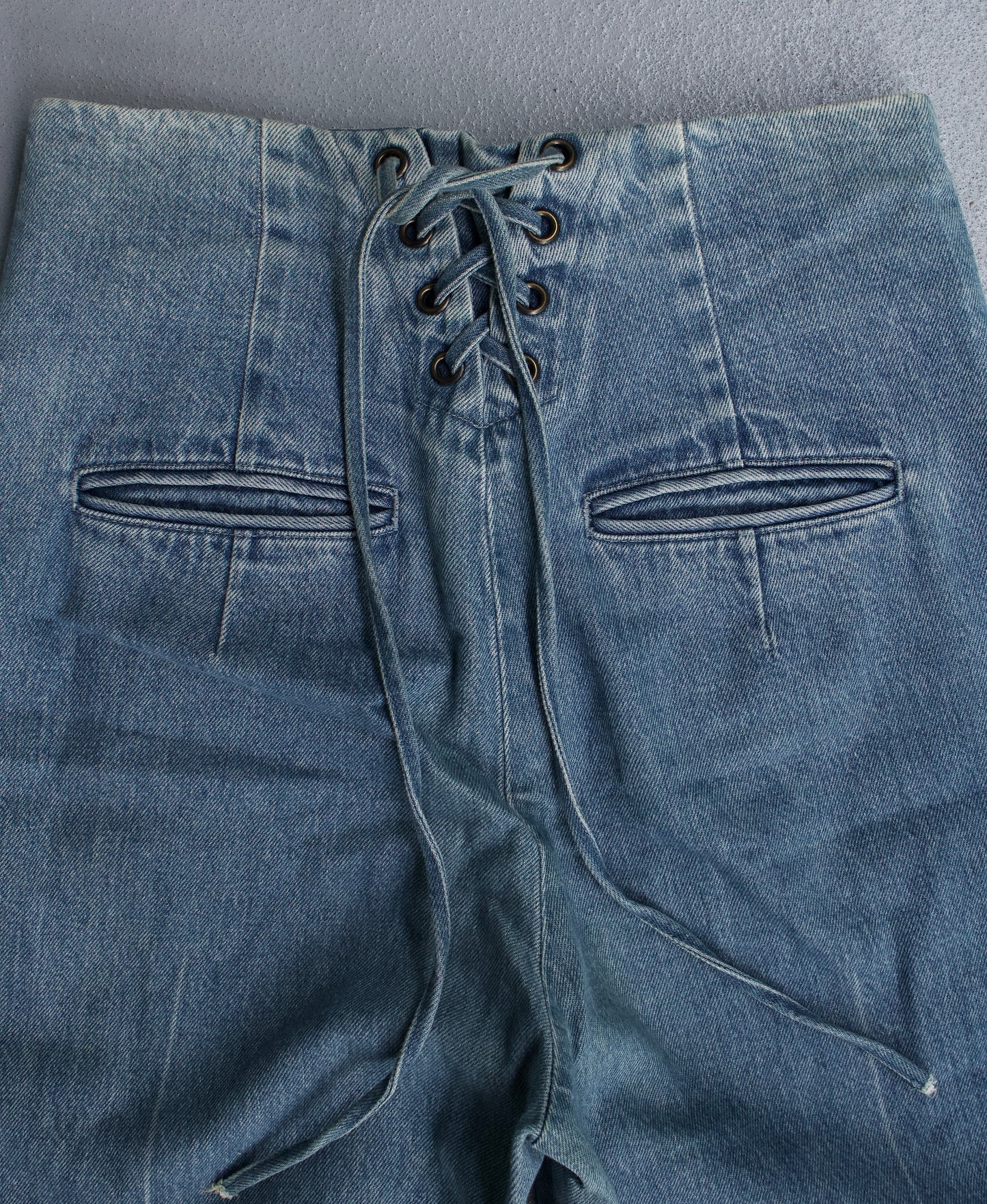 MiharaYasuhiro AW12 Bondage Lace-up Flare Denim