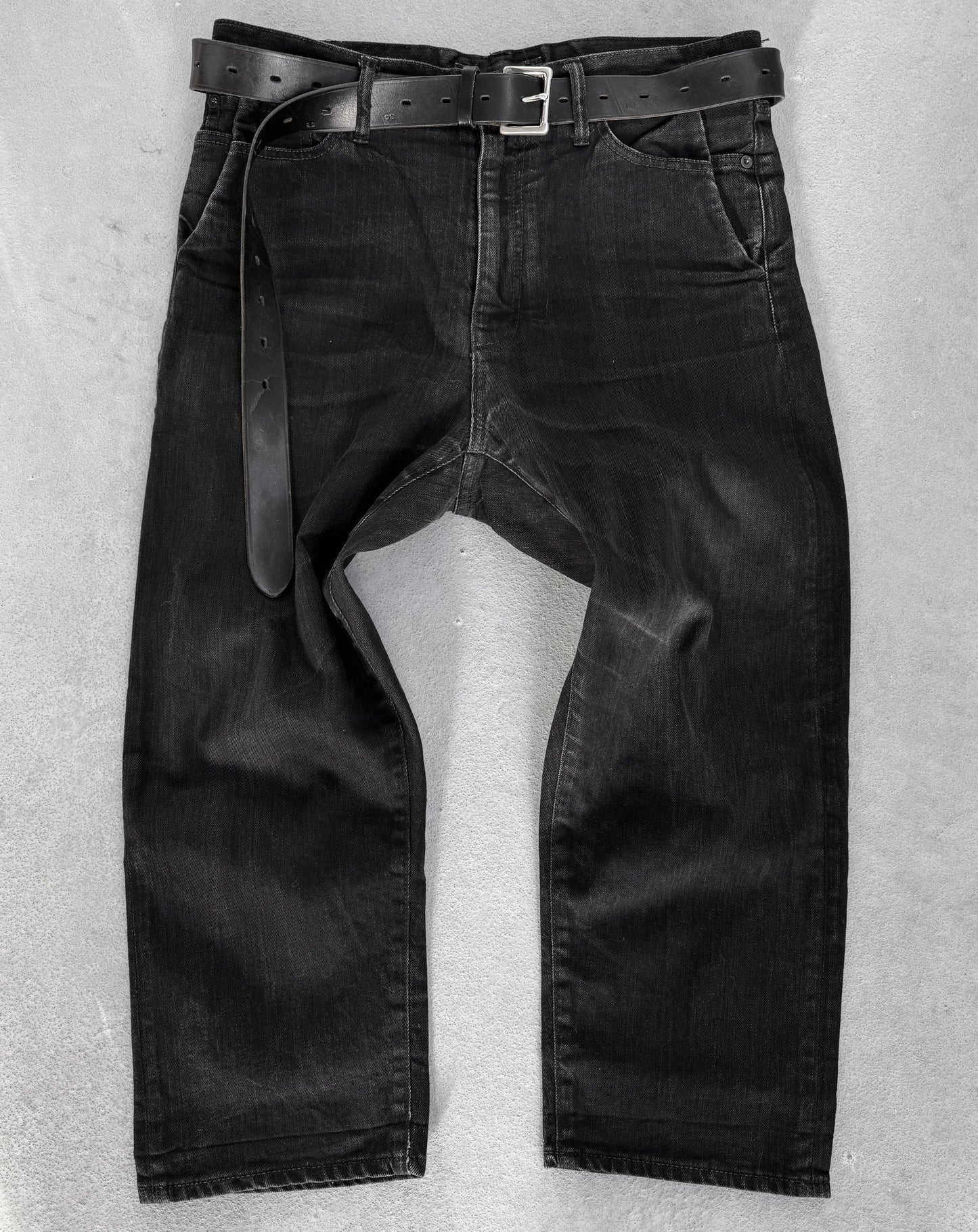 MiharaYasuhiro SS10 Double Pockets Cropped Grey Denim
