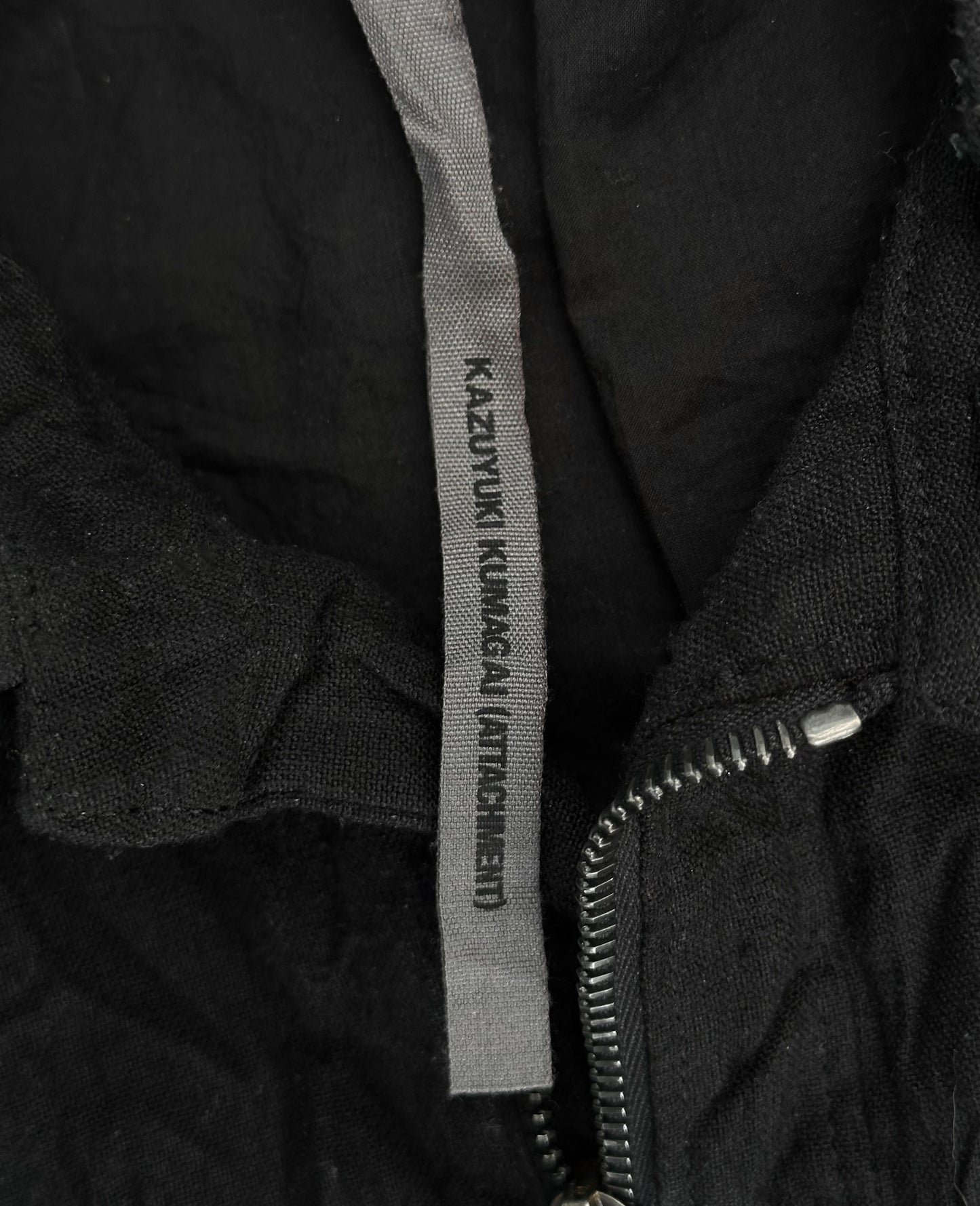ATTACHMENT by Kazuyuki Kumagai Early 00s Wrinkle Silk-blend Linen Jacket