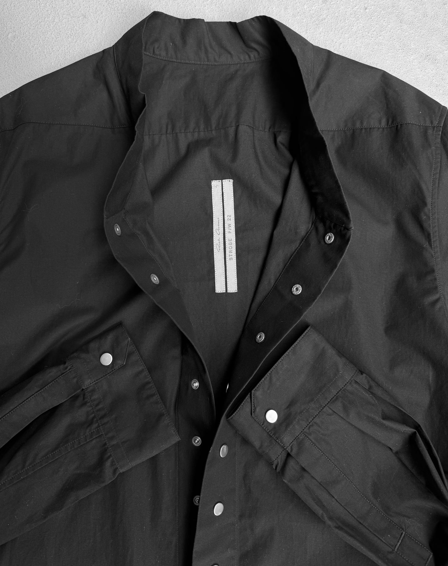 Rick Owens AW22 “STROBE” Black Faun Button-up Shirt