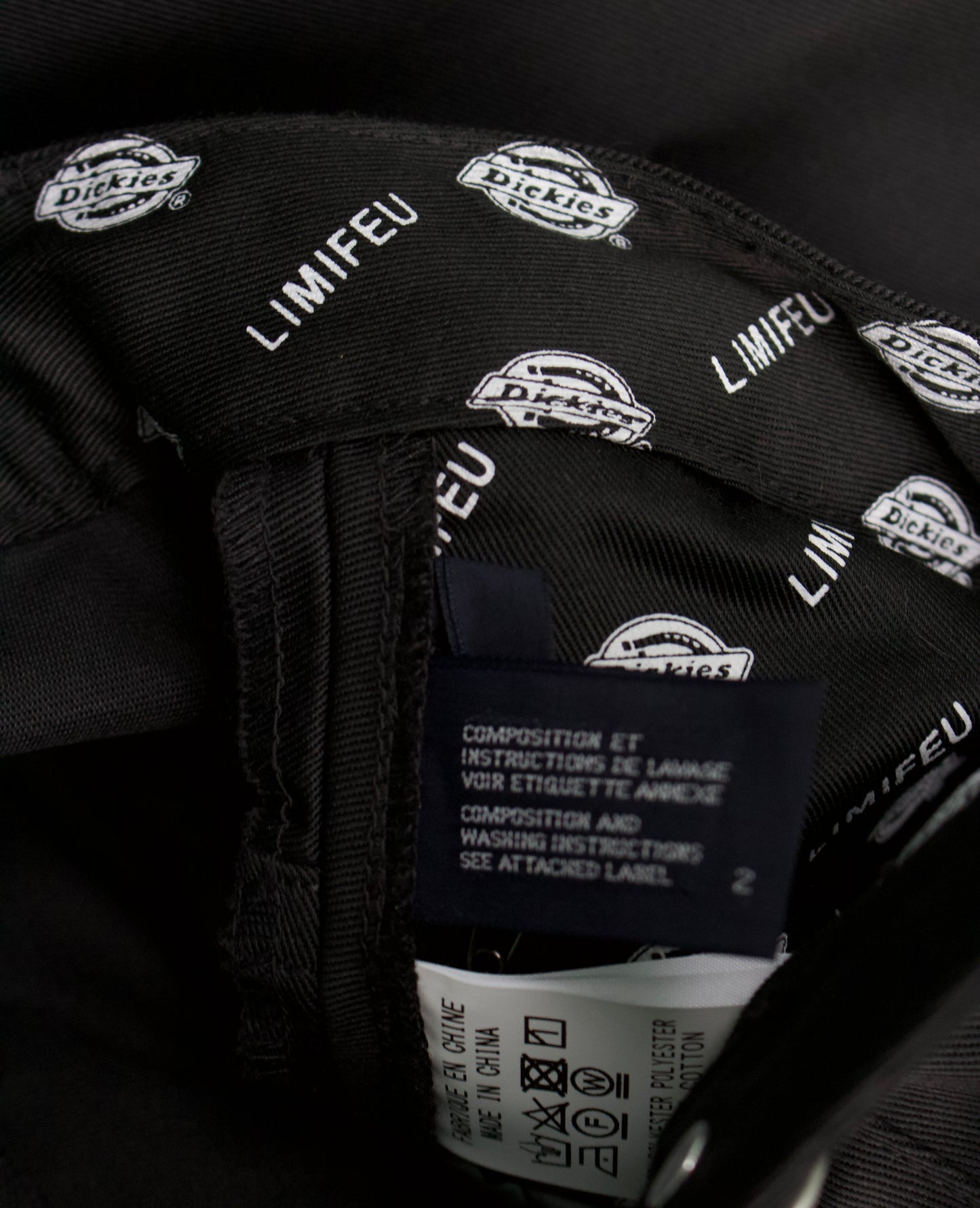 LIMI feu x DICKIES SS21 Asymmetrical Wide Leg Work Pants