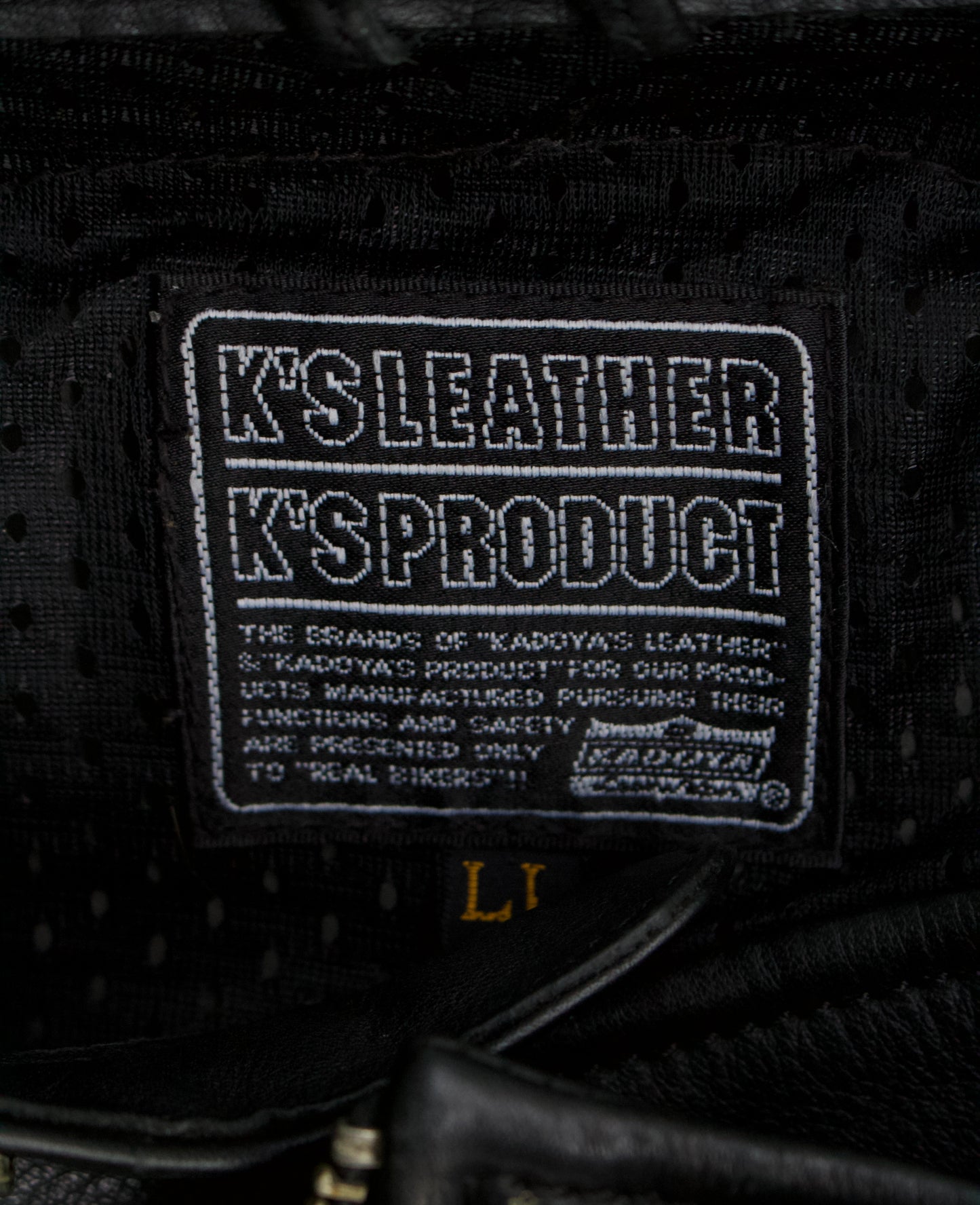 KADOYA K’s Leather Early 00s ‘STEALTH’ Padded Cow Leather Motorcycle Jacket