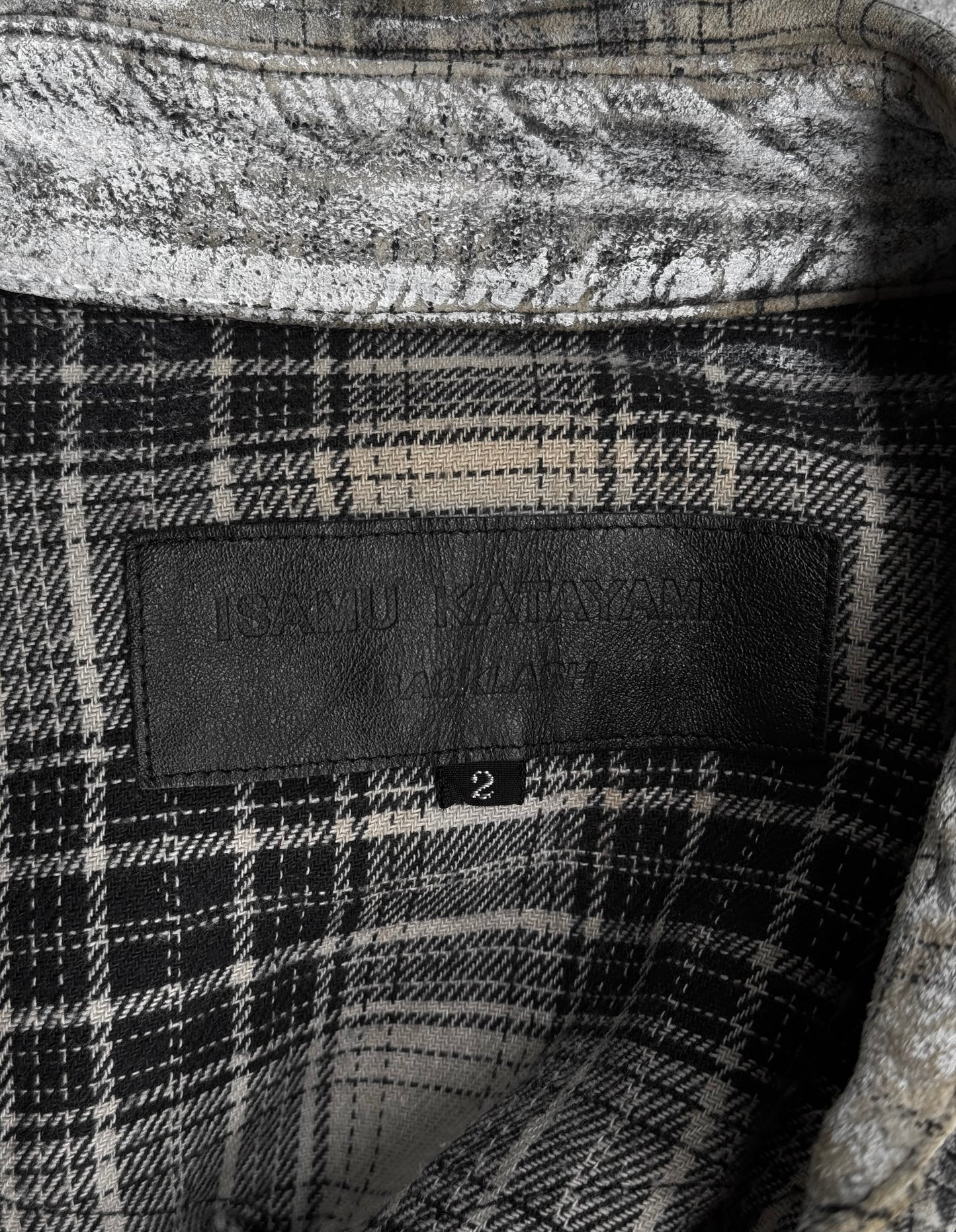 Isamu Katayama “BACKLASH” SS15 Pig Leather Trim Studded Western Shirt