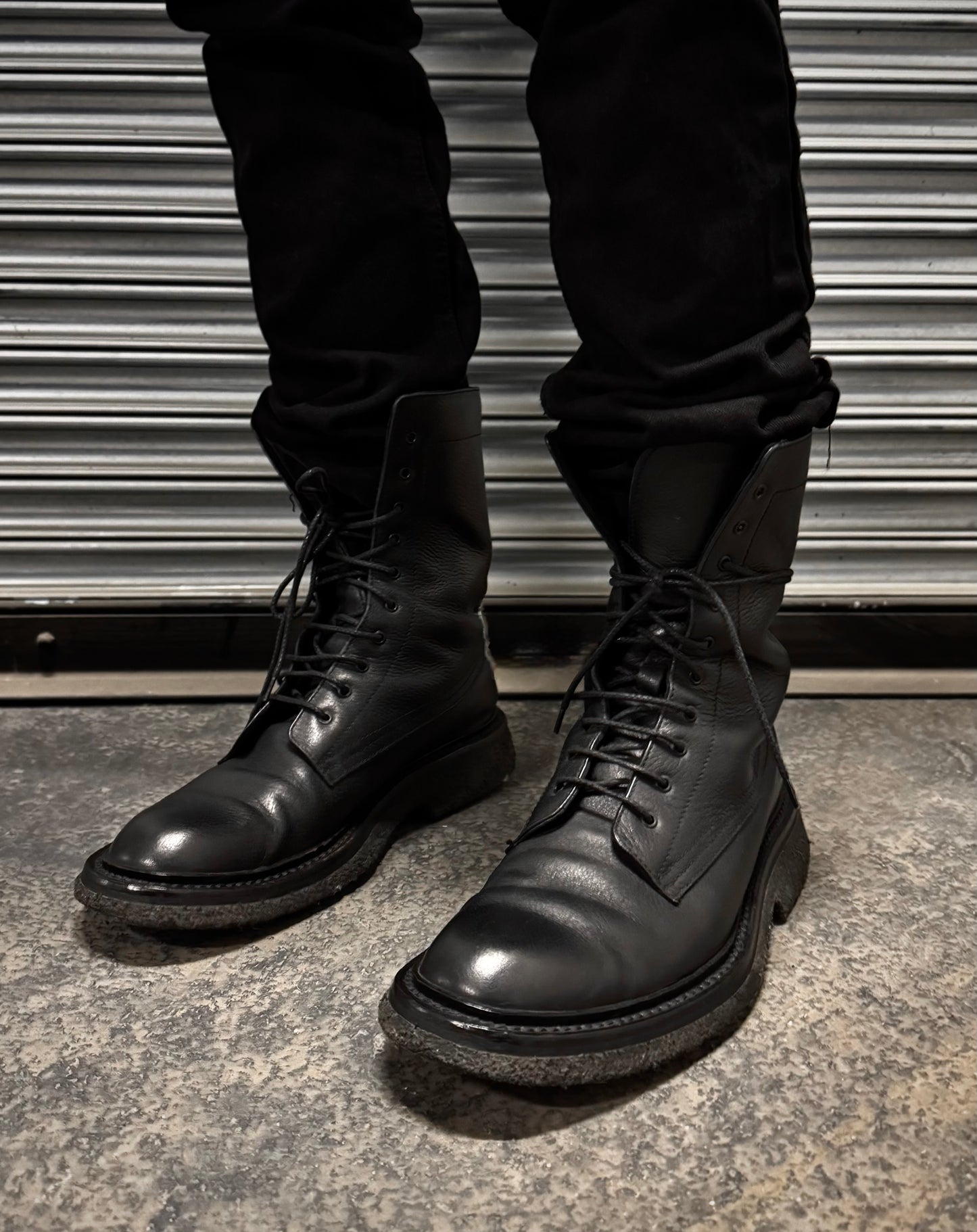 DIOR HOMME by Hedi Slimane AW07 “Navigate” Military Leather Lace-up Combat Boots