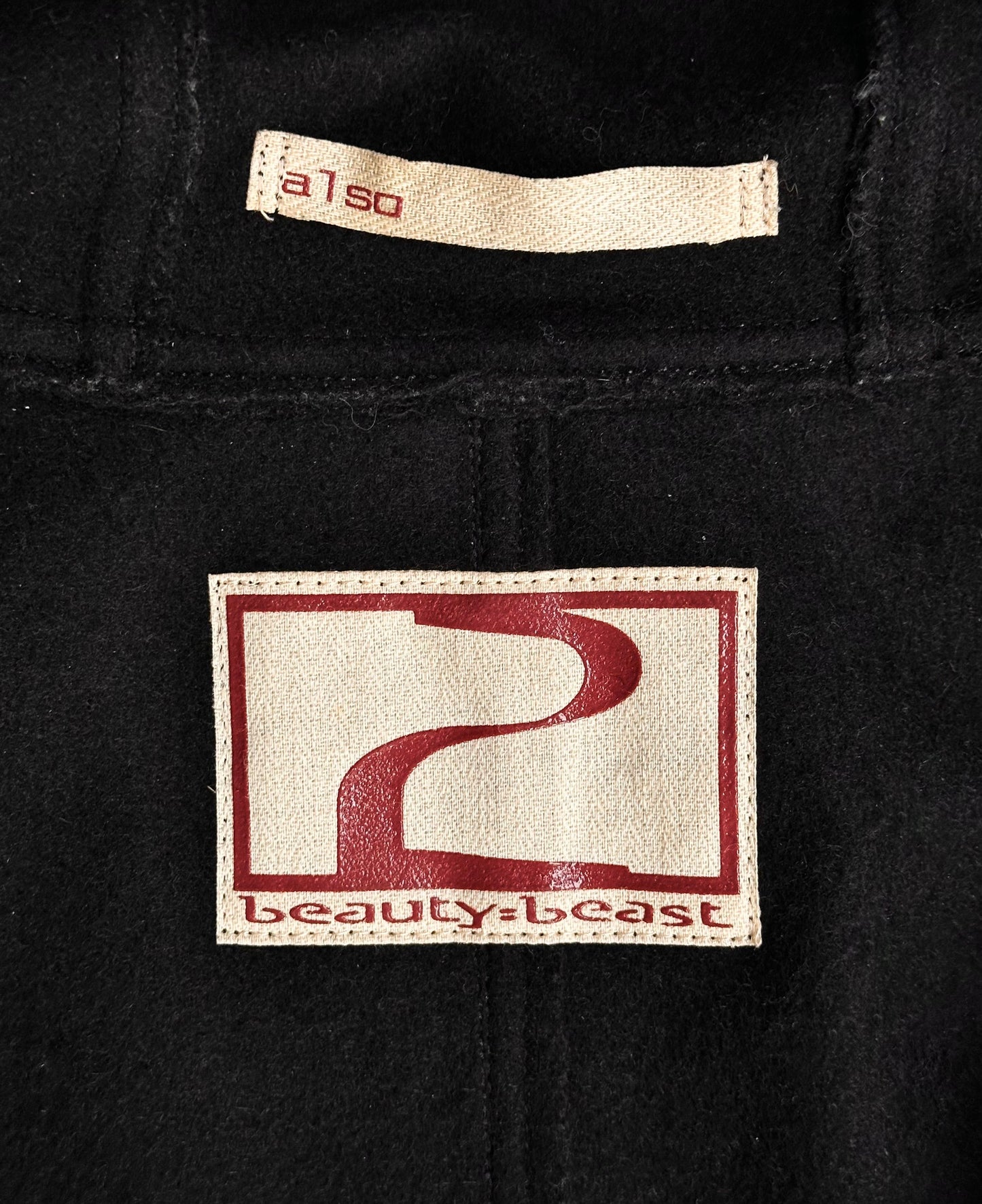 Beauty:Beast AW98 Velcro Hooded Wool Coat