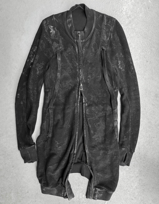 Boris Bidjan Saberi AW16 ‘Quadron’ Object-dyed Vinyl Waxed Zipper-3 Coat