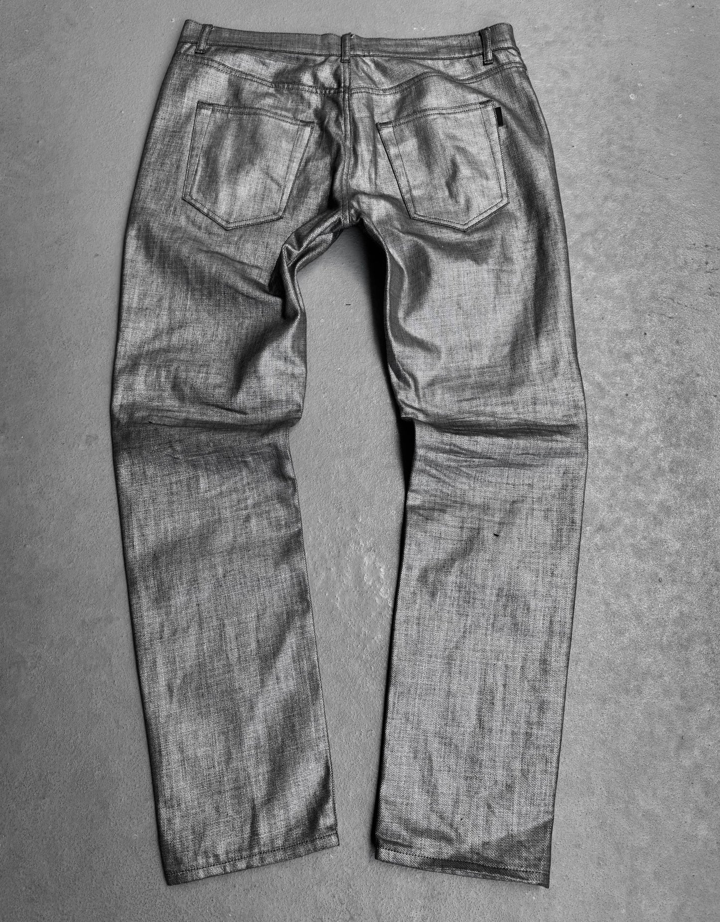 Saint Laurent Paris SS19 Radioactive Waxed “D02” Skinny Denim