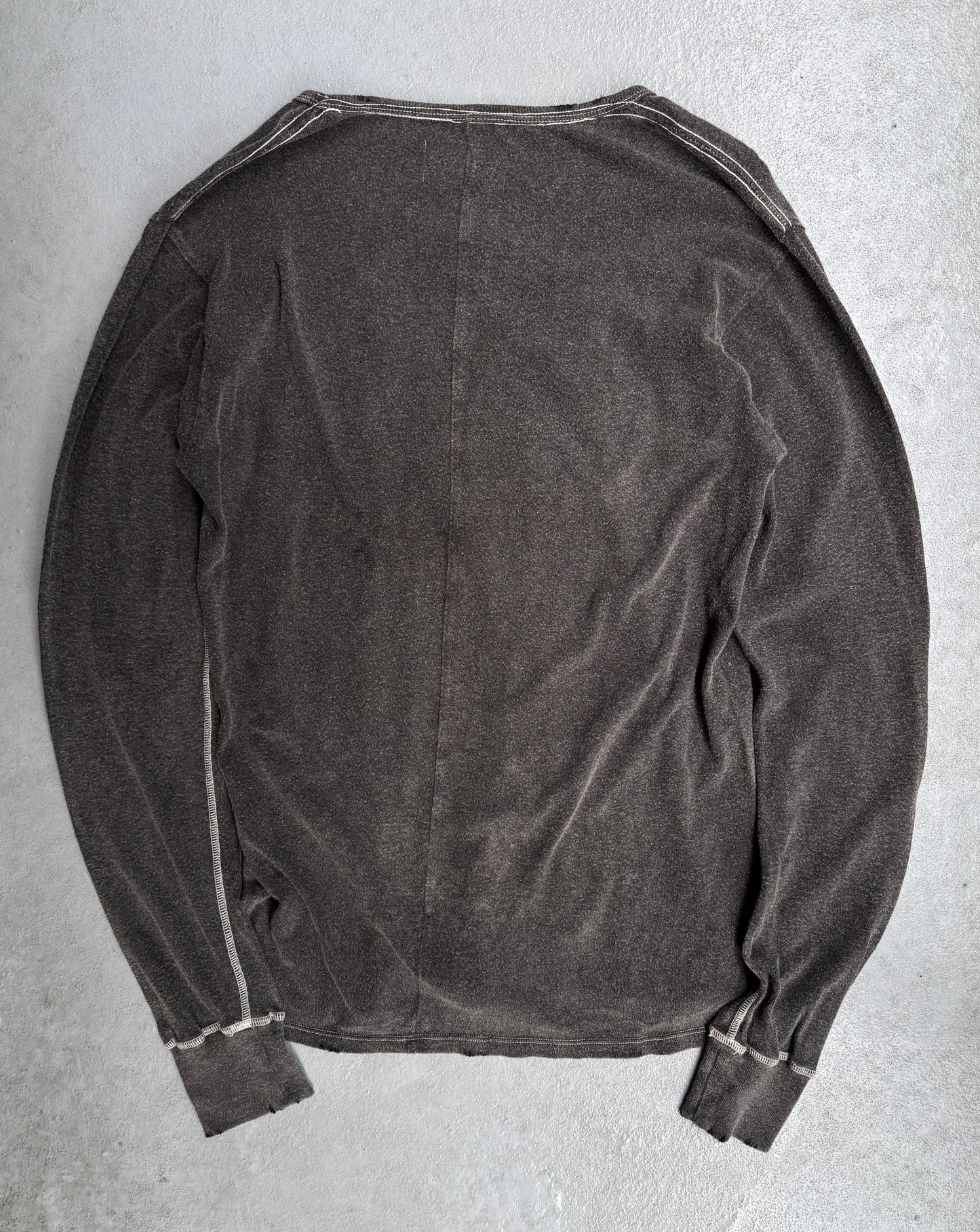 MiharaYasuhiro AW10 ‘L.A.R’ Graphic Washed Grey Long-sleeves