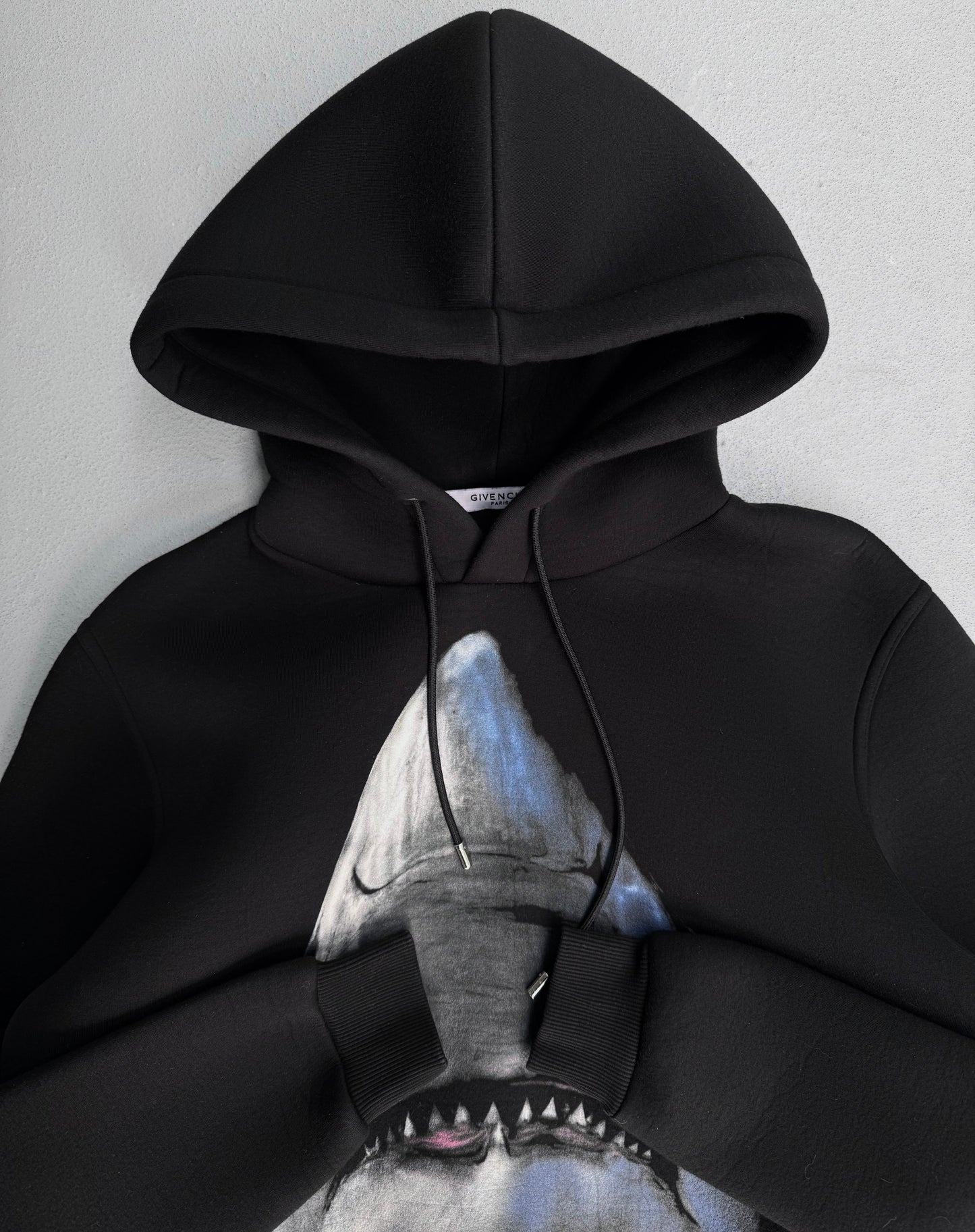 GIVENCHY by Ricardo Tisci AW12 “White Shark” Neoprene Graphic Hoodie
