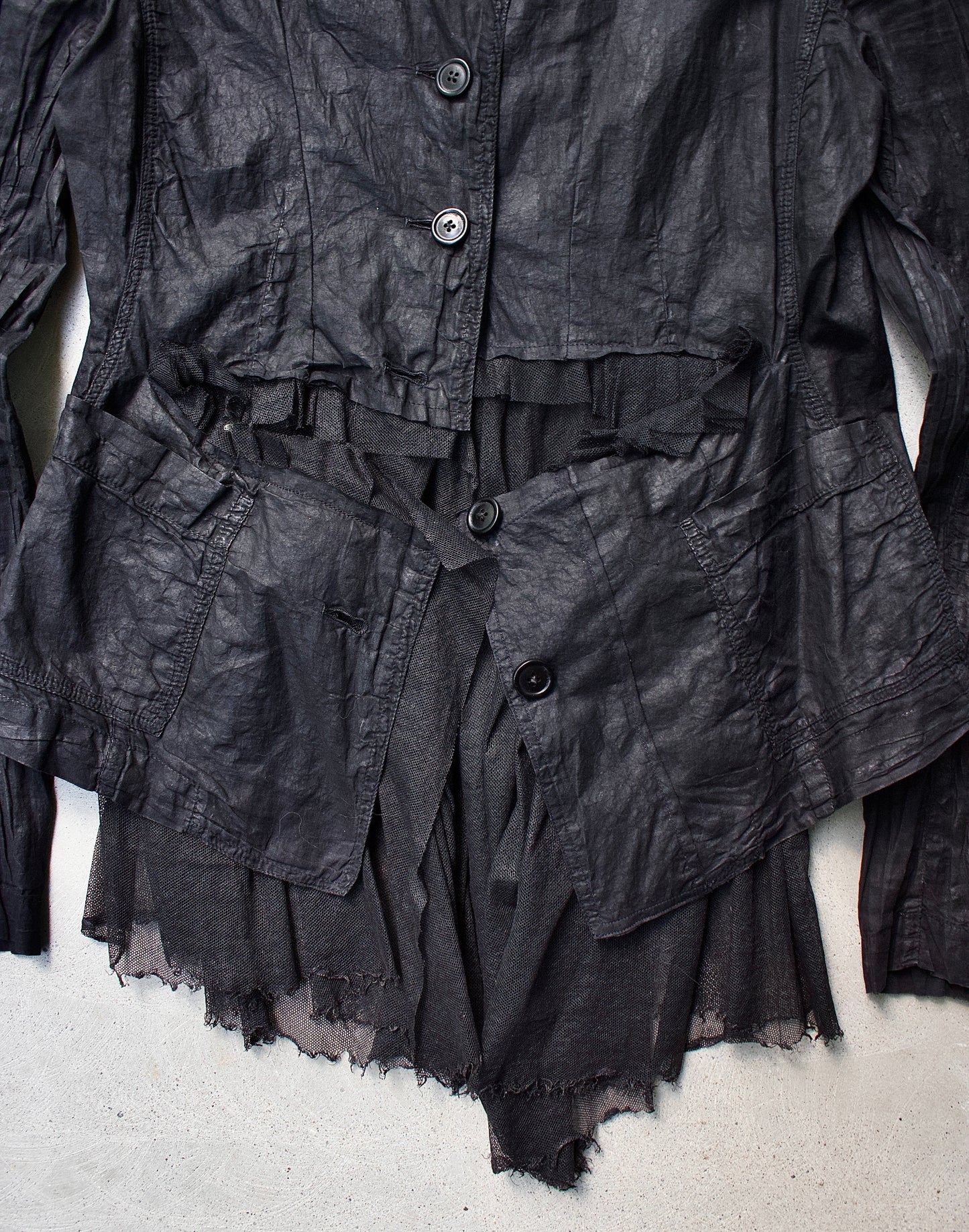 Rundholz Dip Black Waxed Effect Longsleeve Blouse