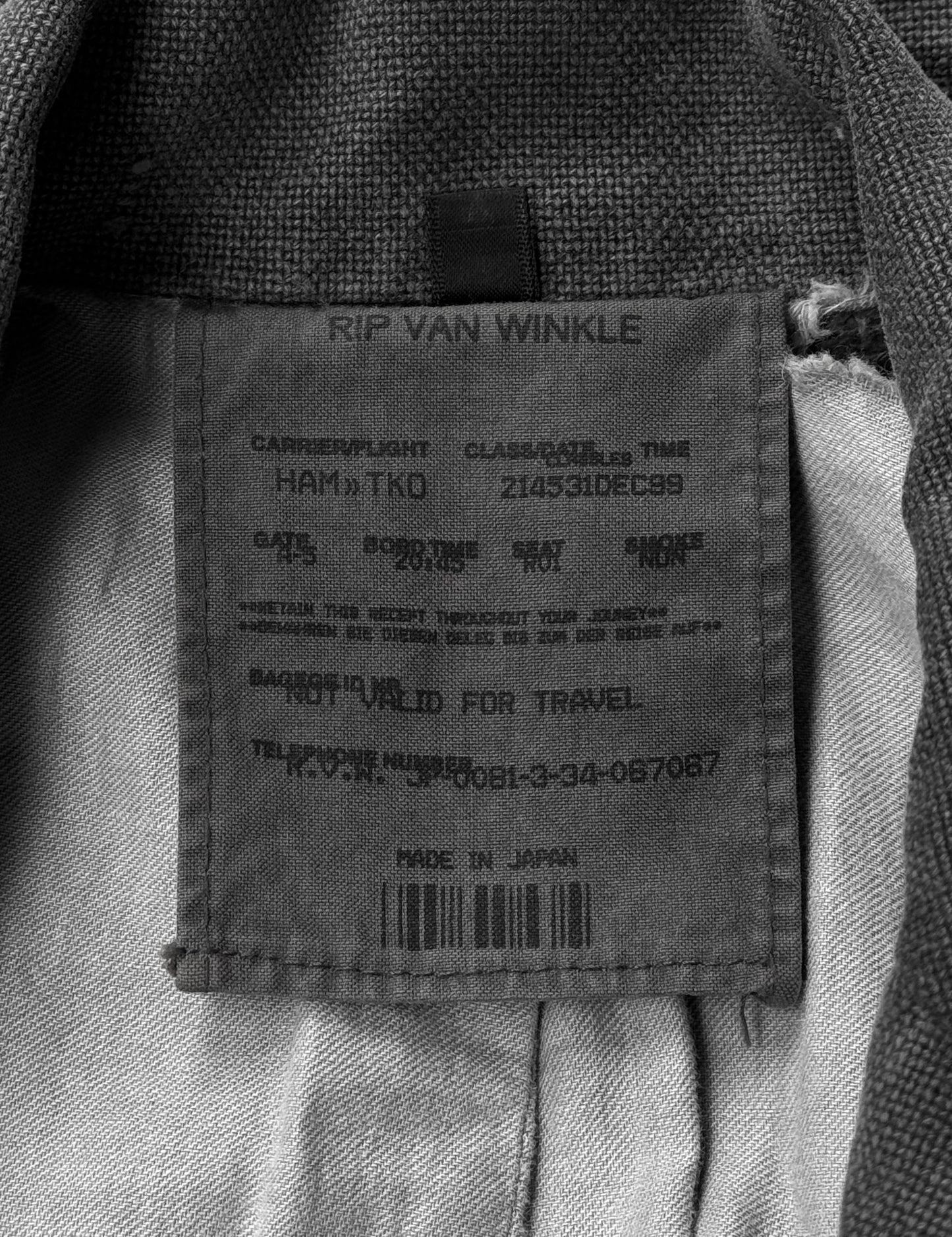 RipVanWinkle Early 00s Dirty-wash Distressed Denim Blazer