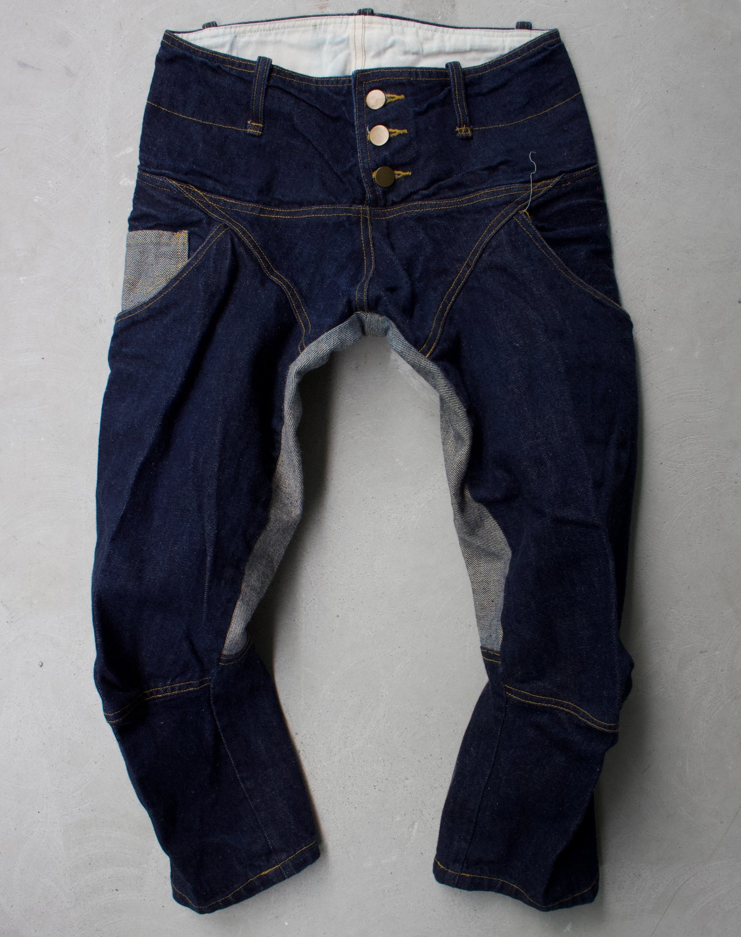 Christopher Nemeth Early 00s Reconstructed 3D Cropped Pants