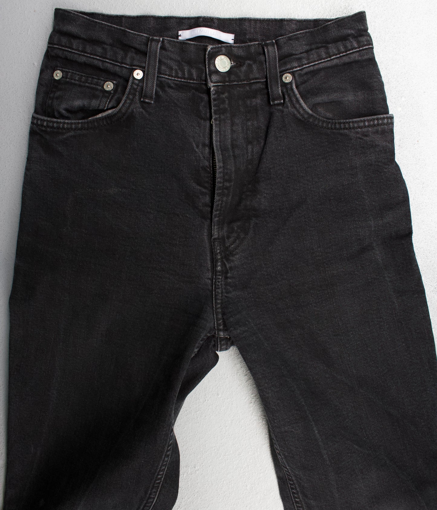 Helmut Lang Late 00s Extended Washed Grey Denim