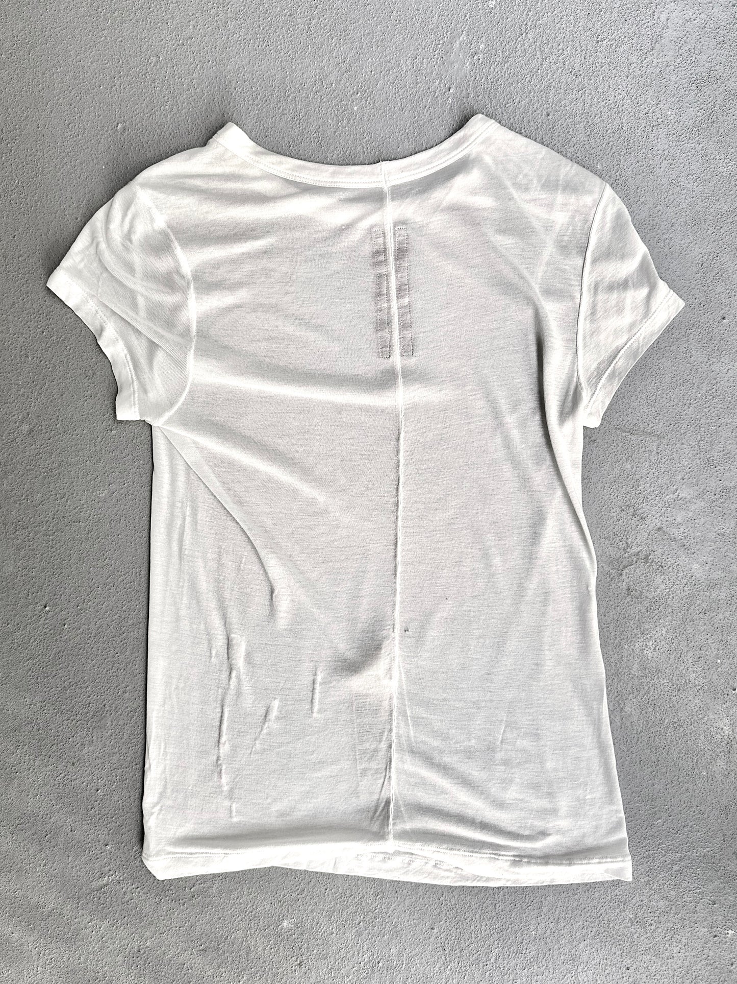 Rick Owens AW21 “GETHSEMANE” White Silk Level T-shirt