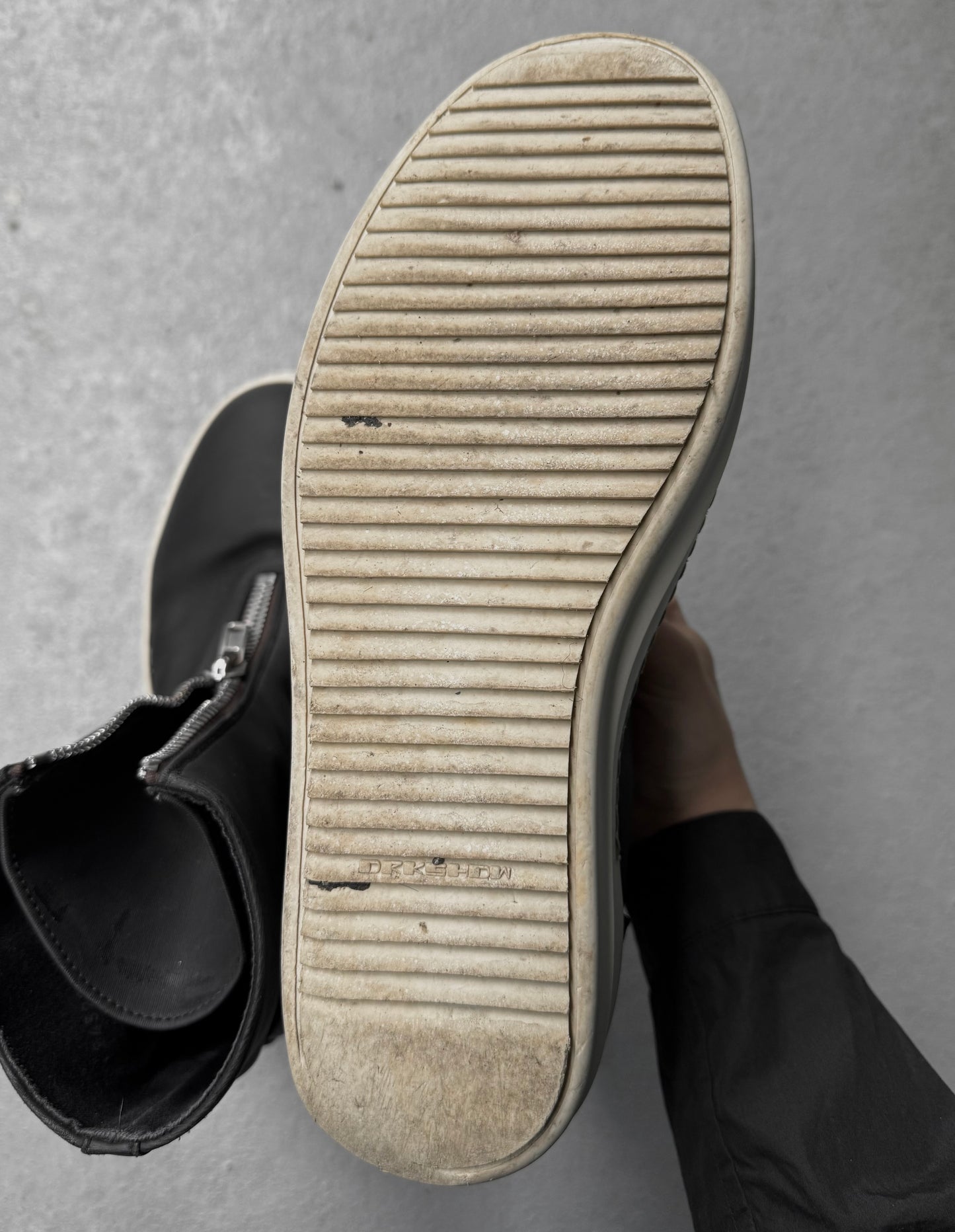 Rick Owens DRKSHDW AW20 “PERFORMA” Front Zip Sneaker Boots