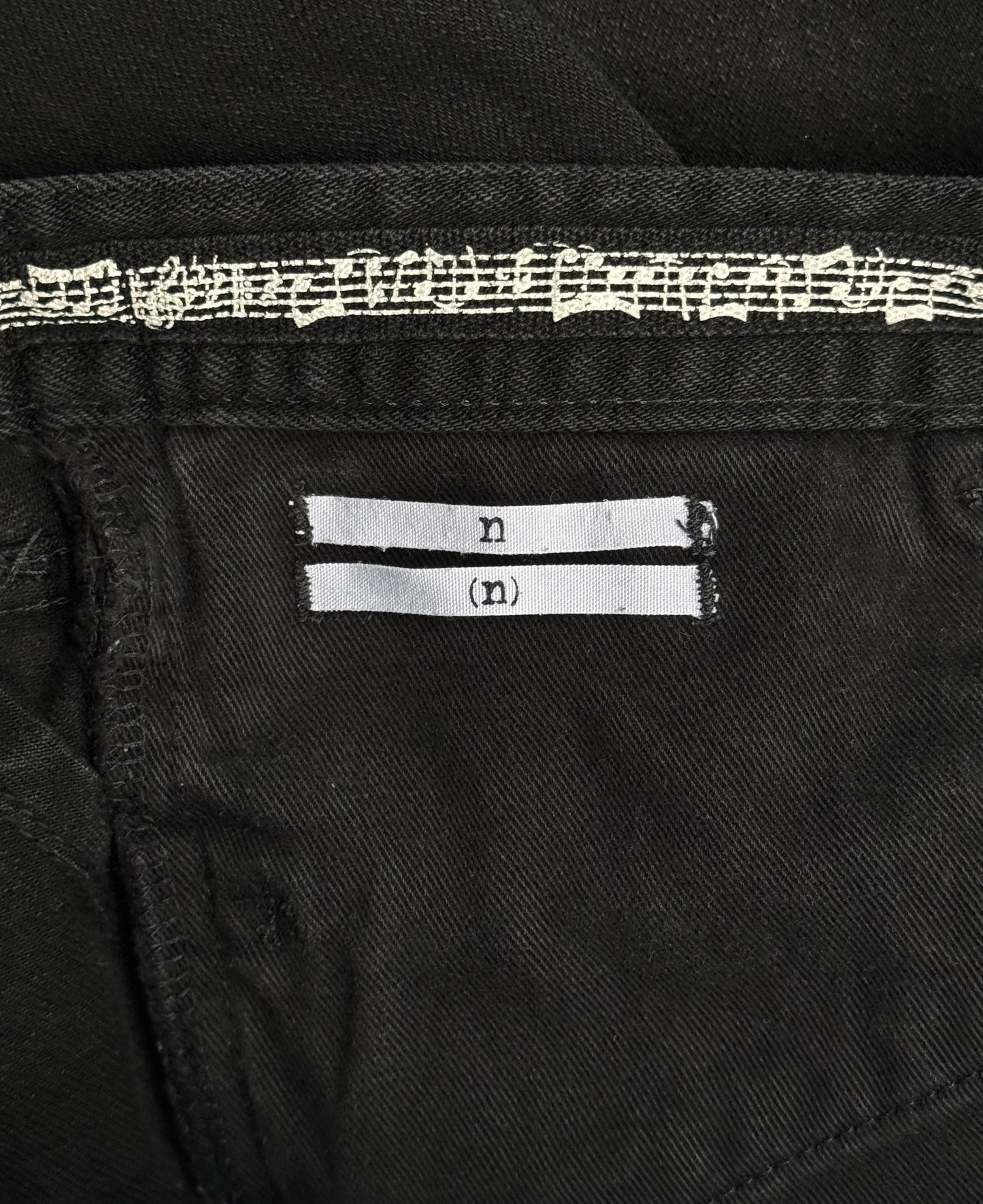 Number (N)ine AW07 “Love, God, Murder” Black Slim Bootcut Denim