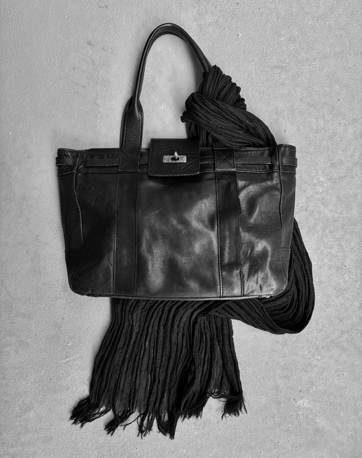 SAN Hideaki Mihara x HOSU. ADPT Early 00s ‘Birkin’ Mock-up Leather Handbag