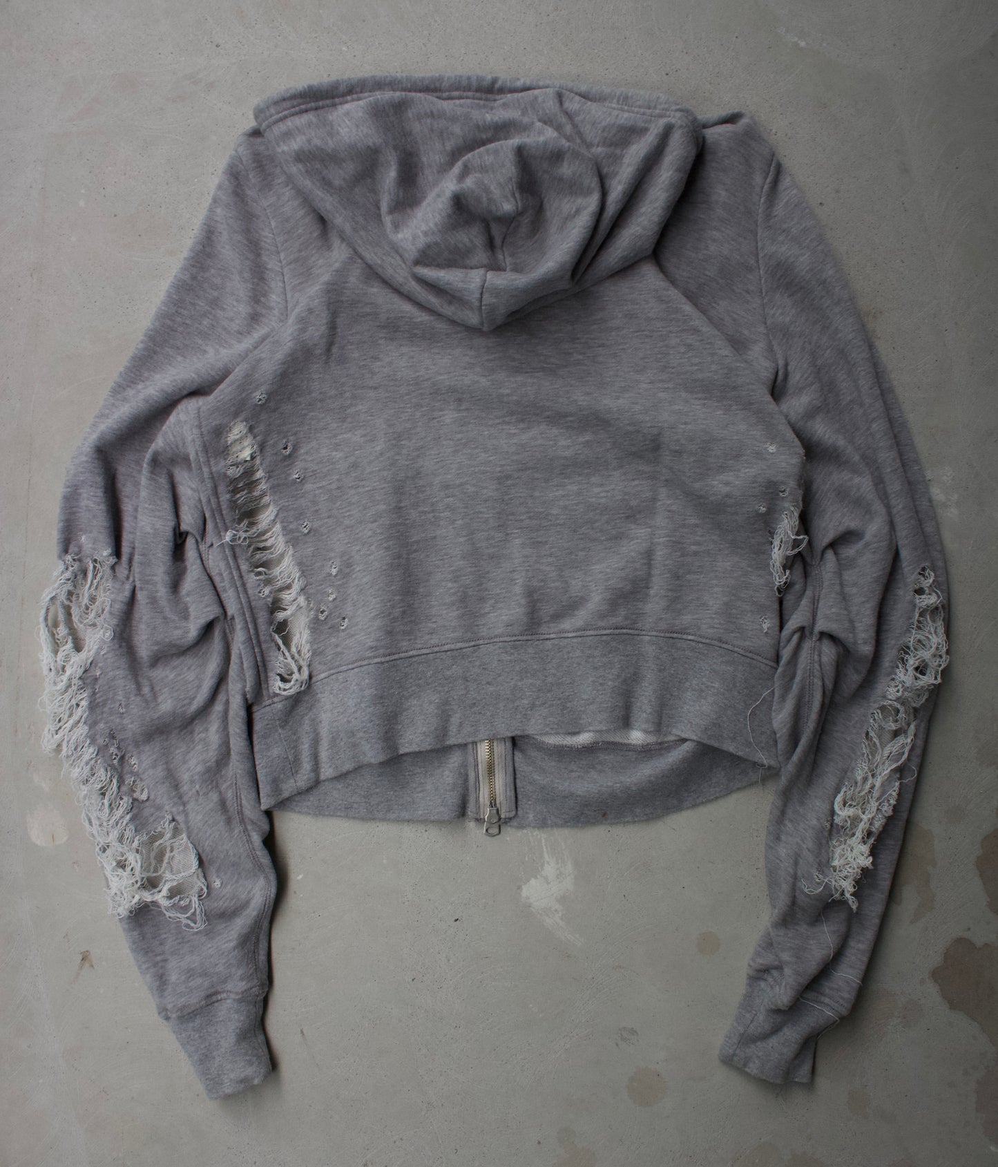 MiharaYasuhiro SS08 Distressed French Terry Zip-Up Hoodie