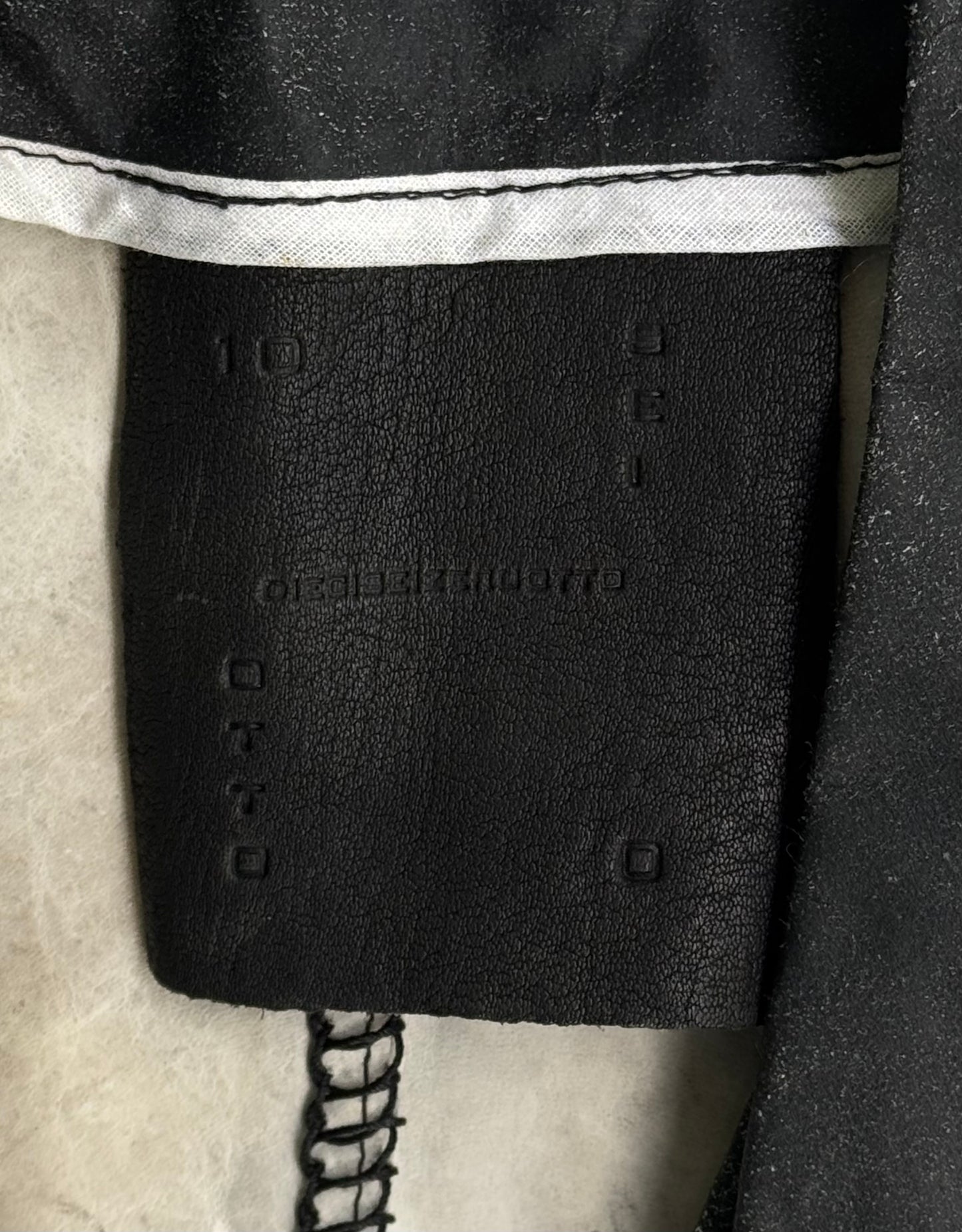 10sei0otto Distressed Wrinkle Leather Jacket