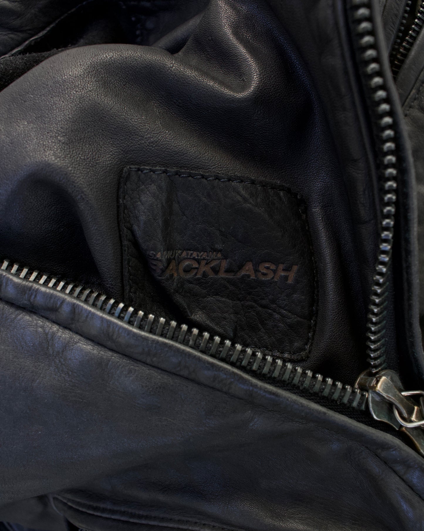 Isamu Katayama “Backlash” SS11 Object-Dyed Studded Calf-Leather Rider Jacket