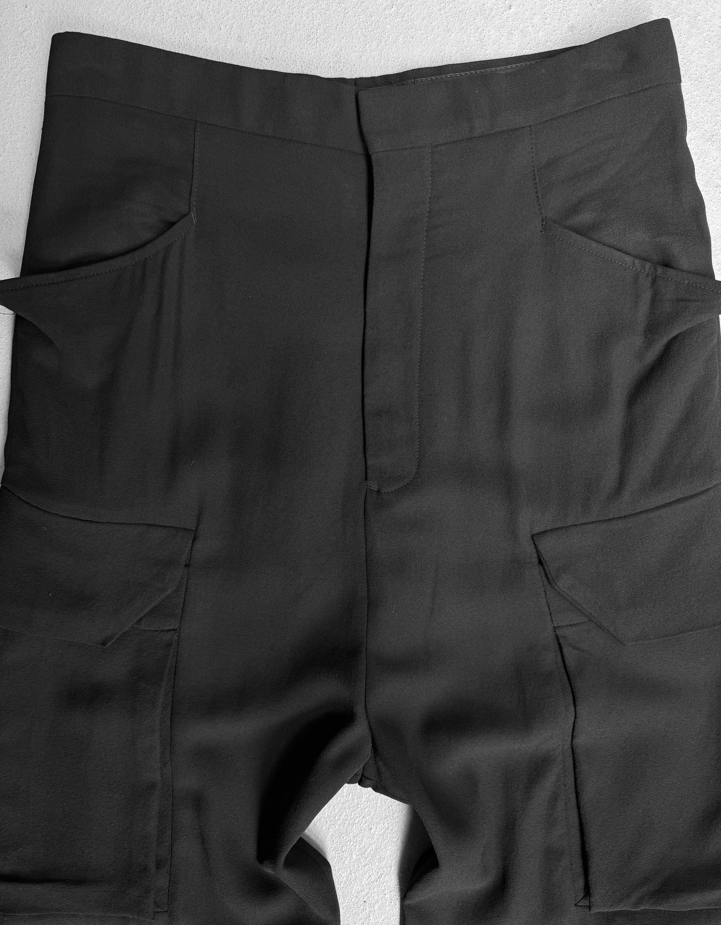 Rick Owens SS17 “WALRUS” Wide Leg Wool-blend Cargo Pants