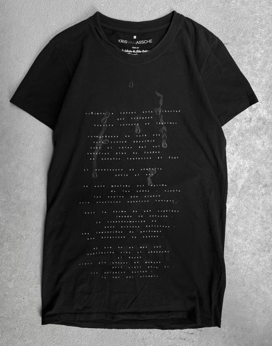 KRISVANASSCHE Early 00s ‘Raindrops Poem’ Graphic T-Shirt